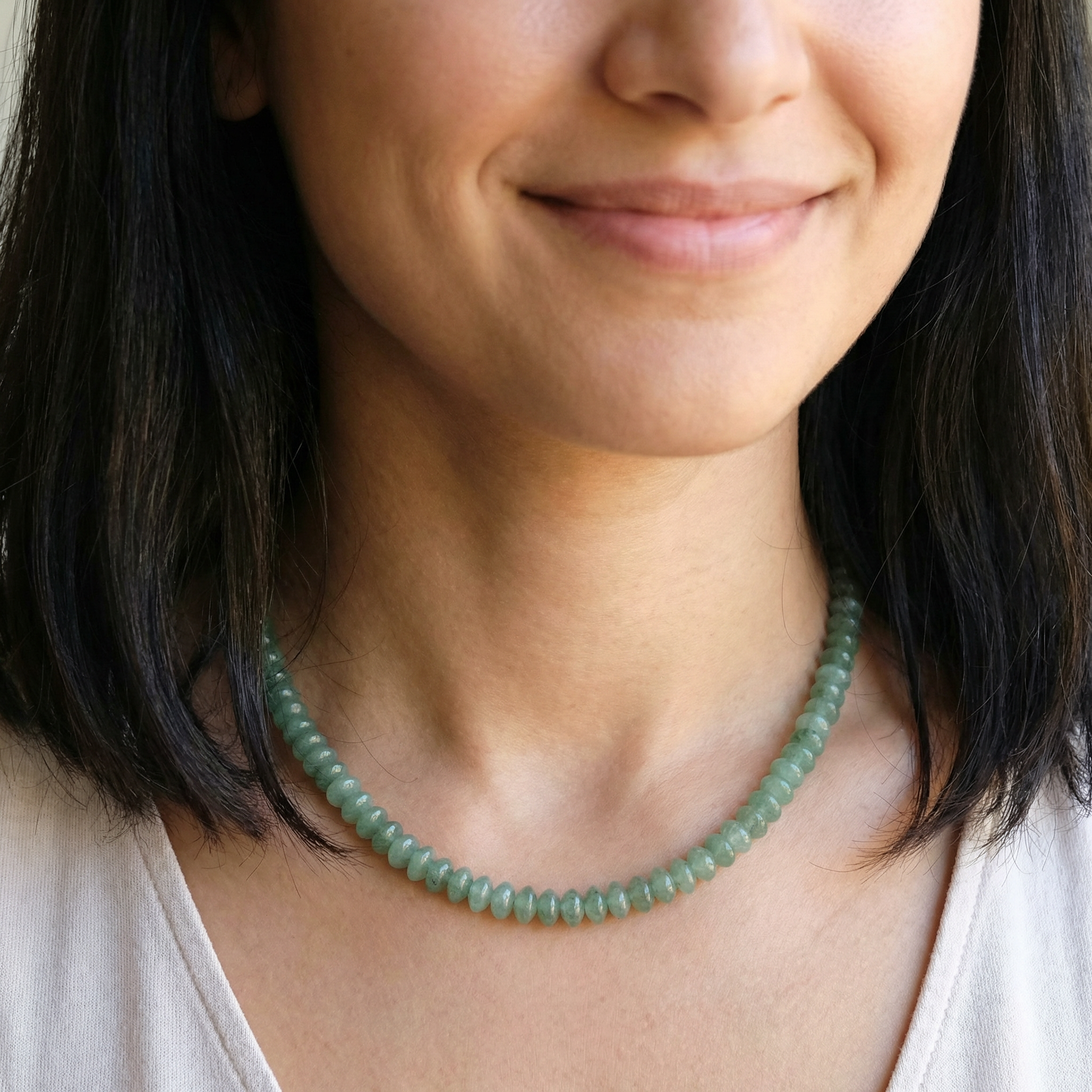 Aventurin Linsen Halskette 8mm
