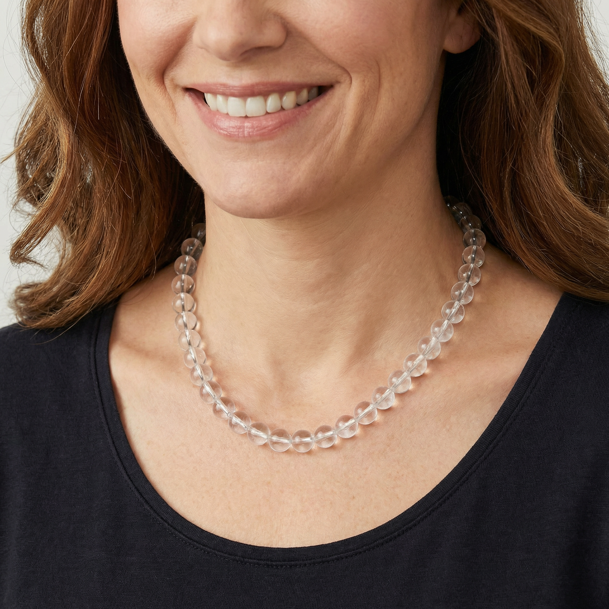 Bergkristall Kugel Halskette 12mm