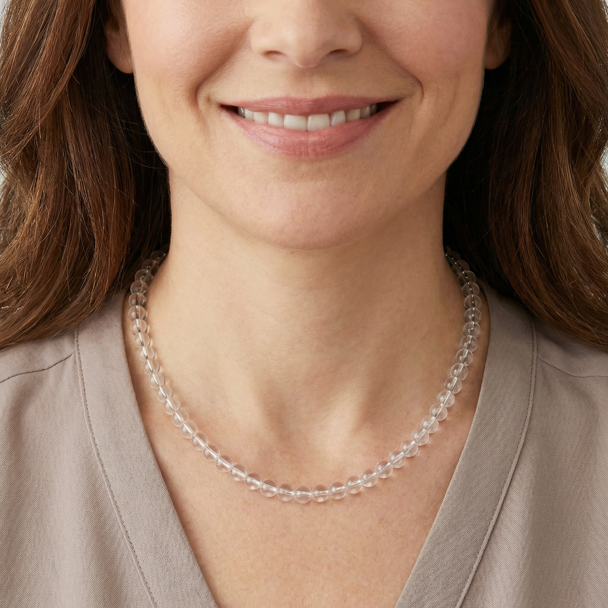 Bergkristall Kugel Halskette 6mm