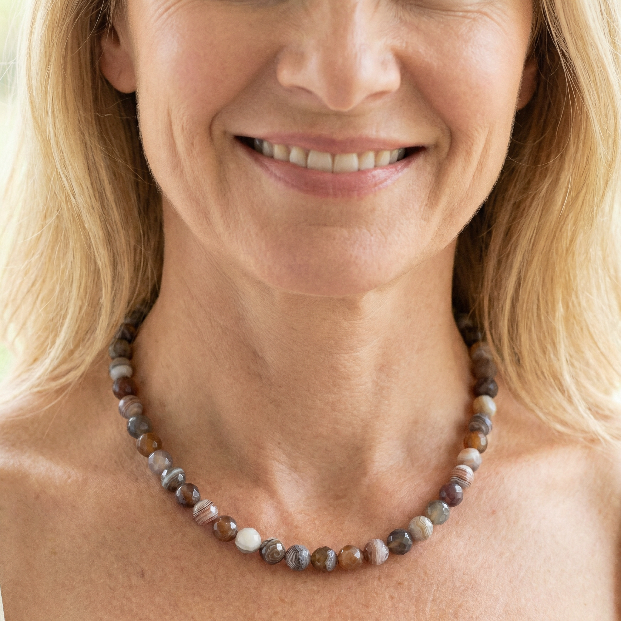 Botswana-Achat Halskette