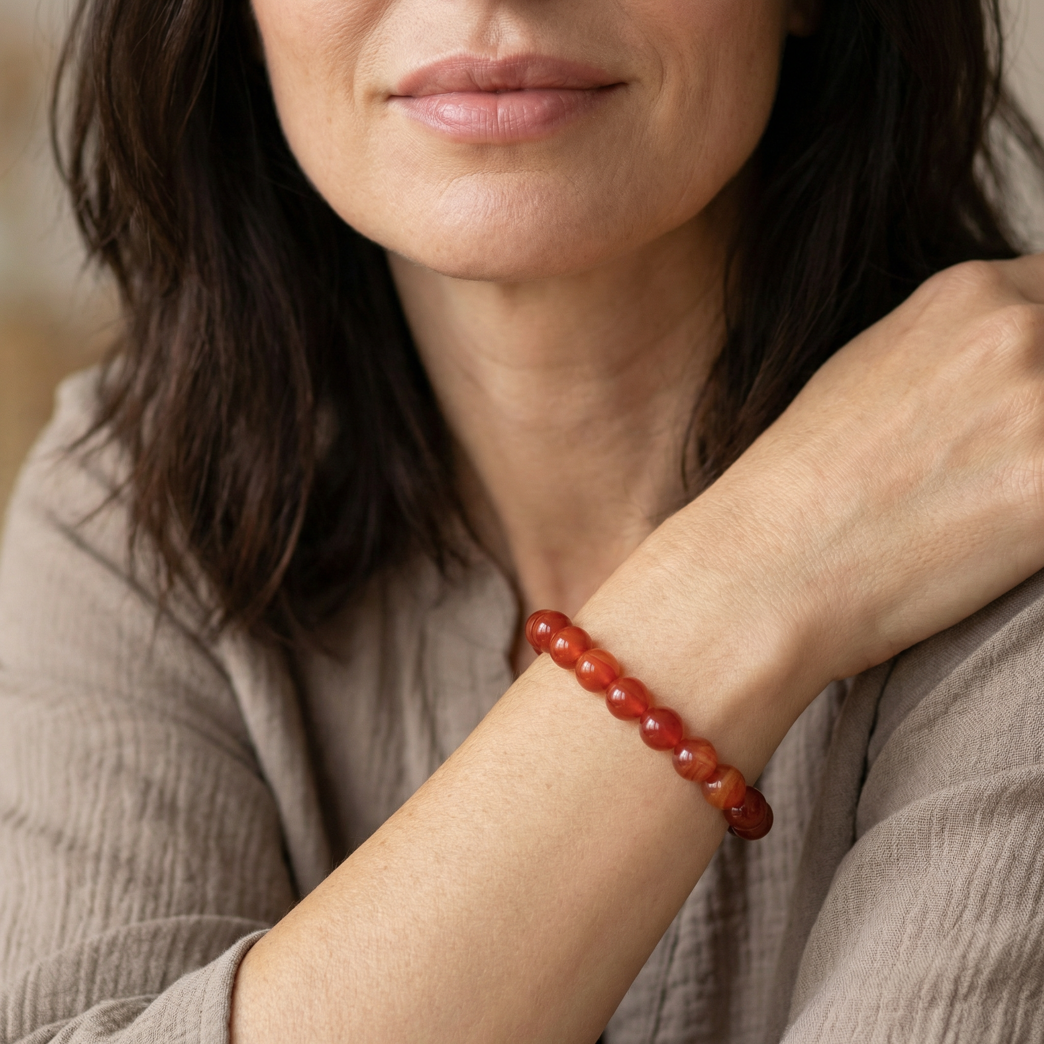 Carneol Armband 10 mm