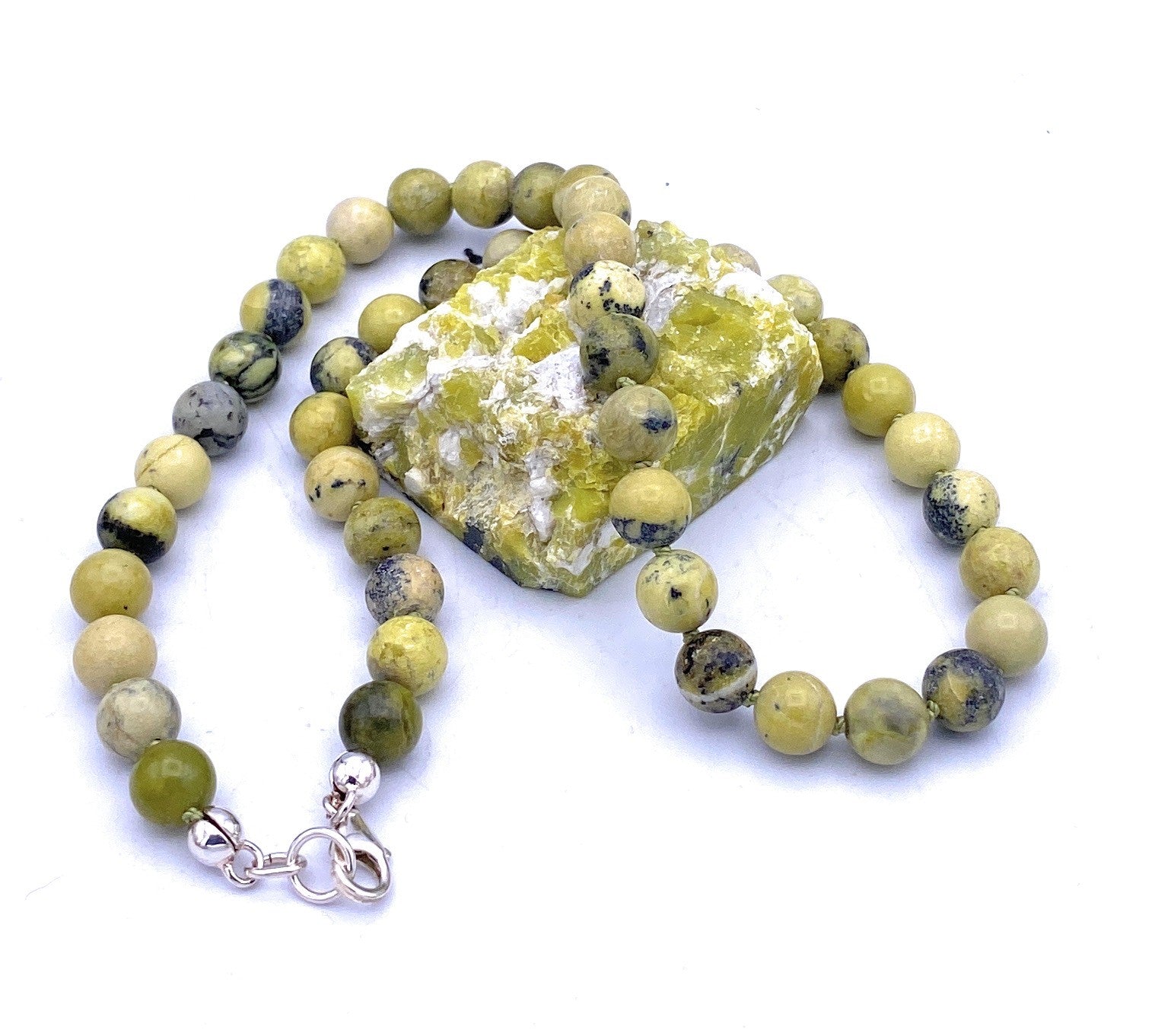 Chrysopras Kugel Halskette 8mm