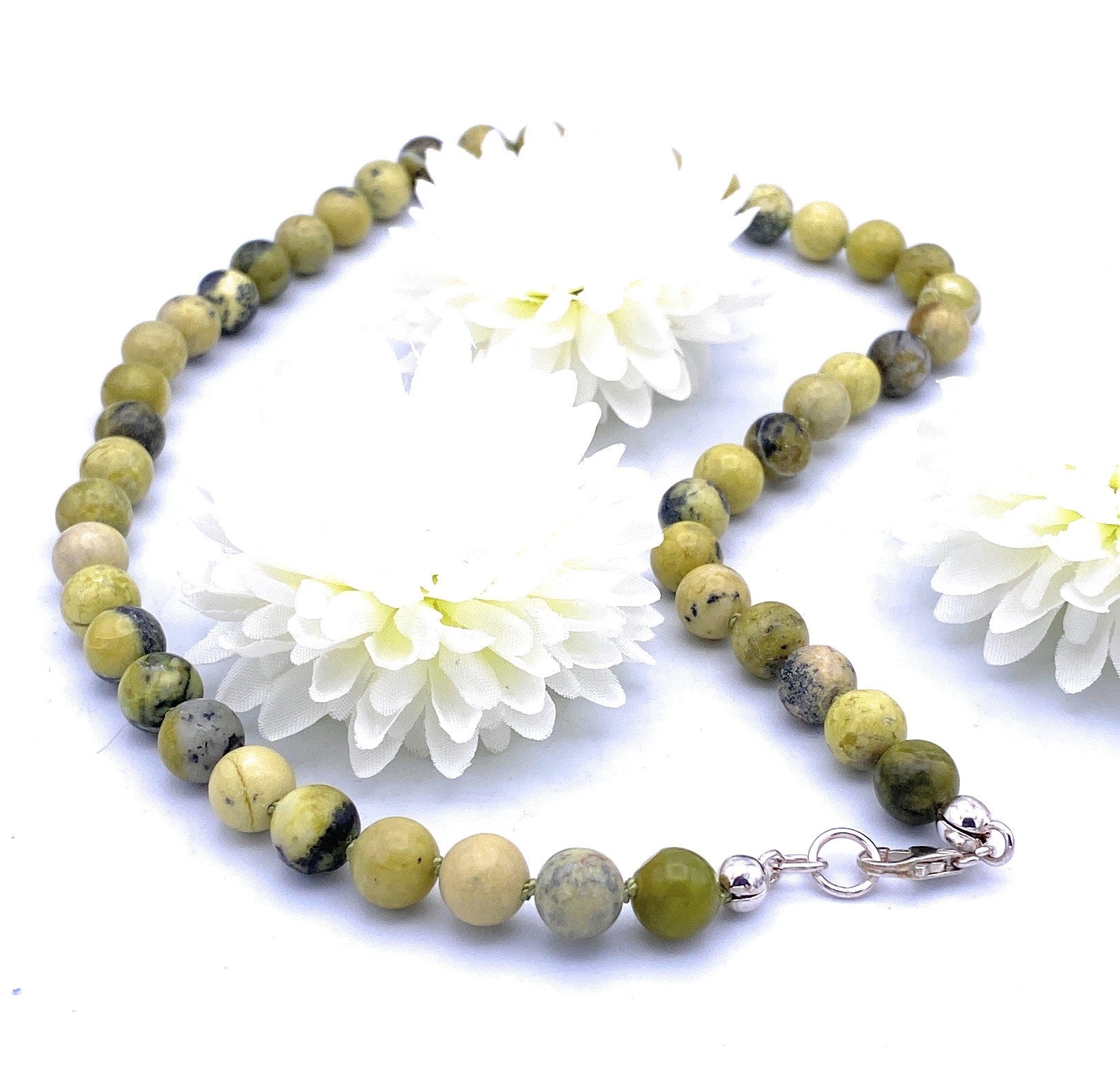 Chrysopras Kugel Halskette 8mm