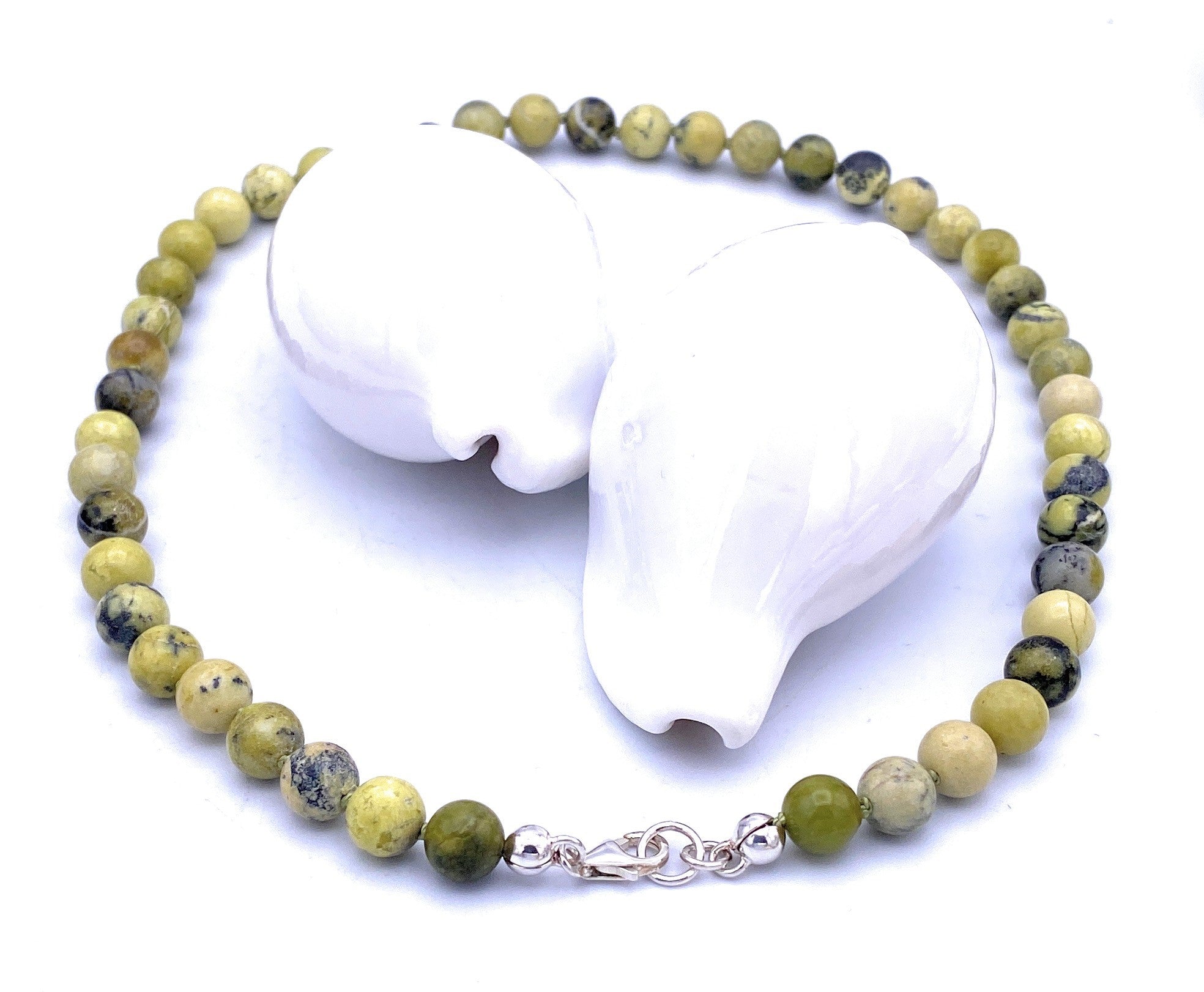 Chrysopras Kugel Halskette 8mm