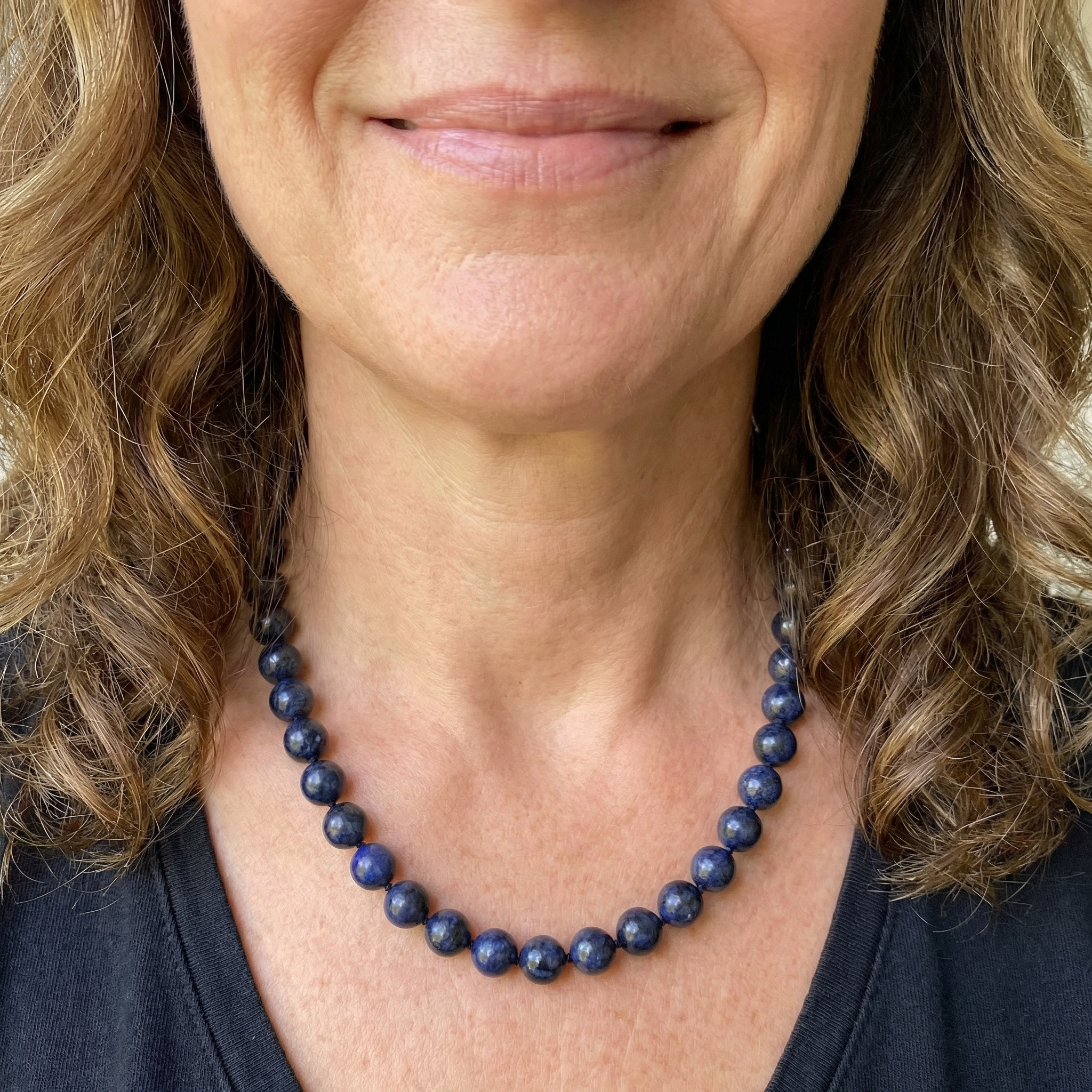 Dumortierit Kugel Halskette 12mm