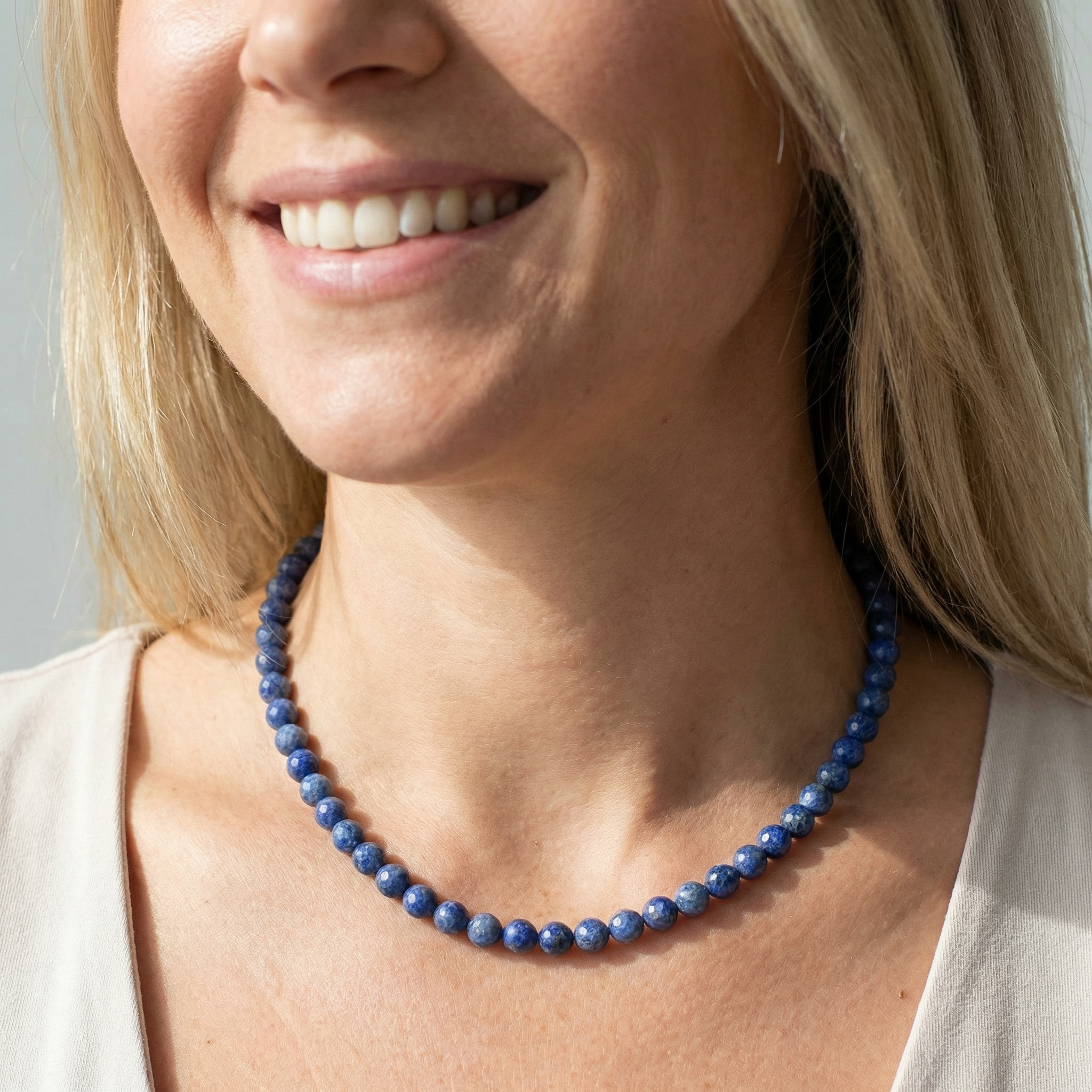 Dumortierit Halskette 6 mm