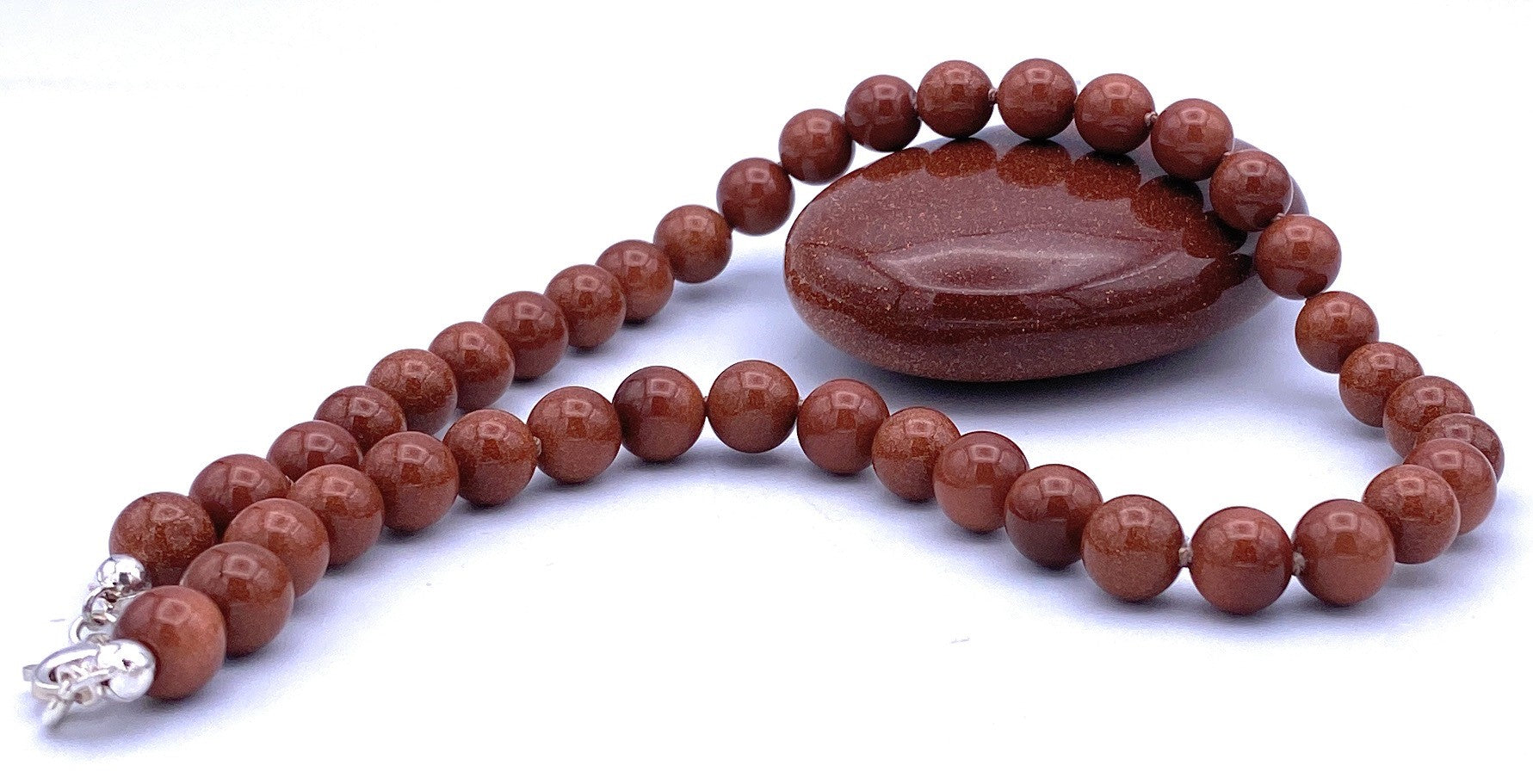 Goldfluss Kugel Halskette 10mm