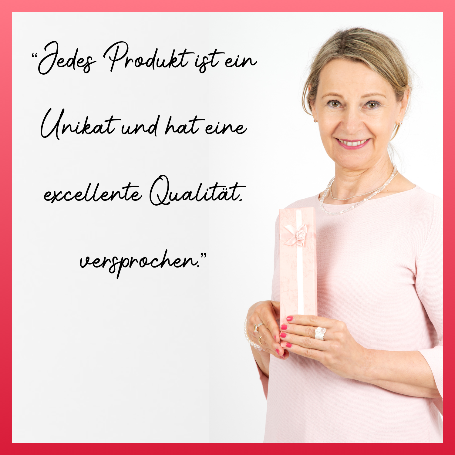 Korallenkette rosa mit weißen Perlmutt Kugeln