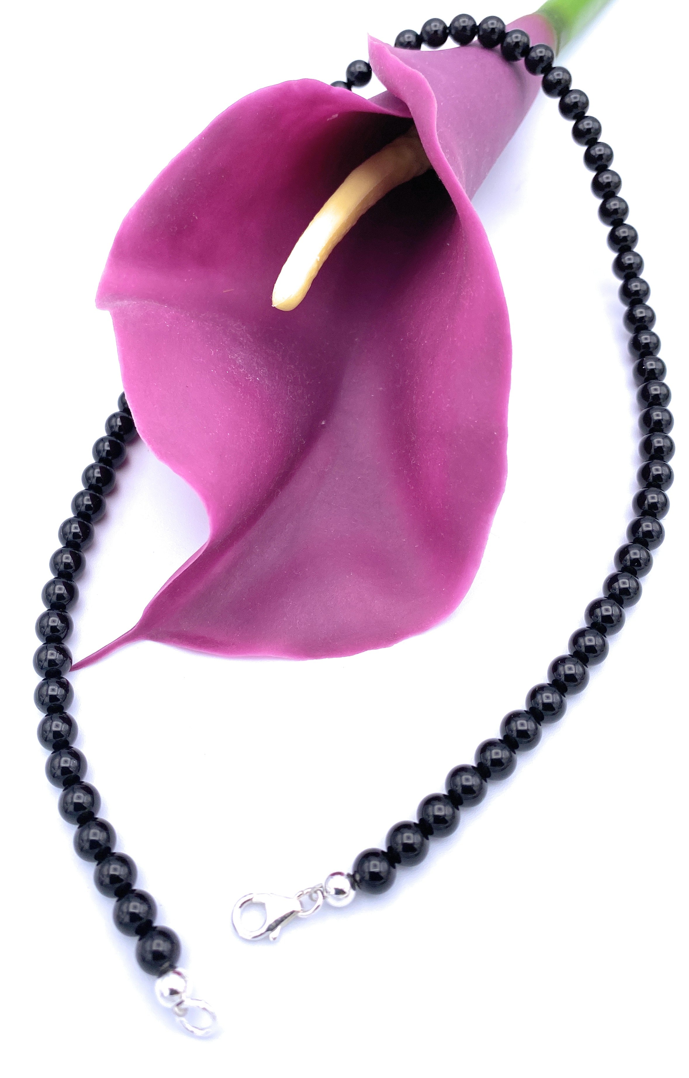 Granat Kugel Halskette 6mm