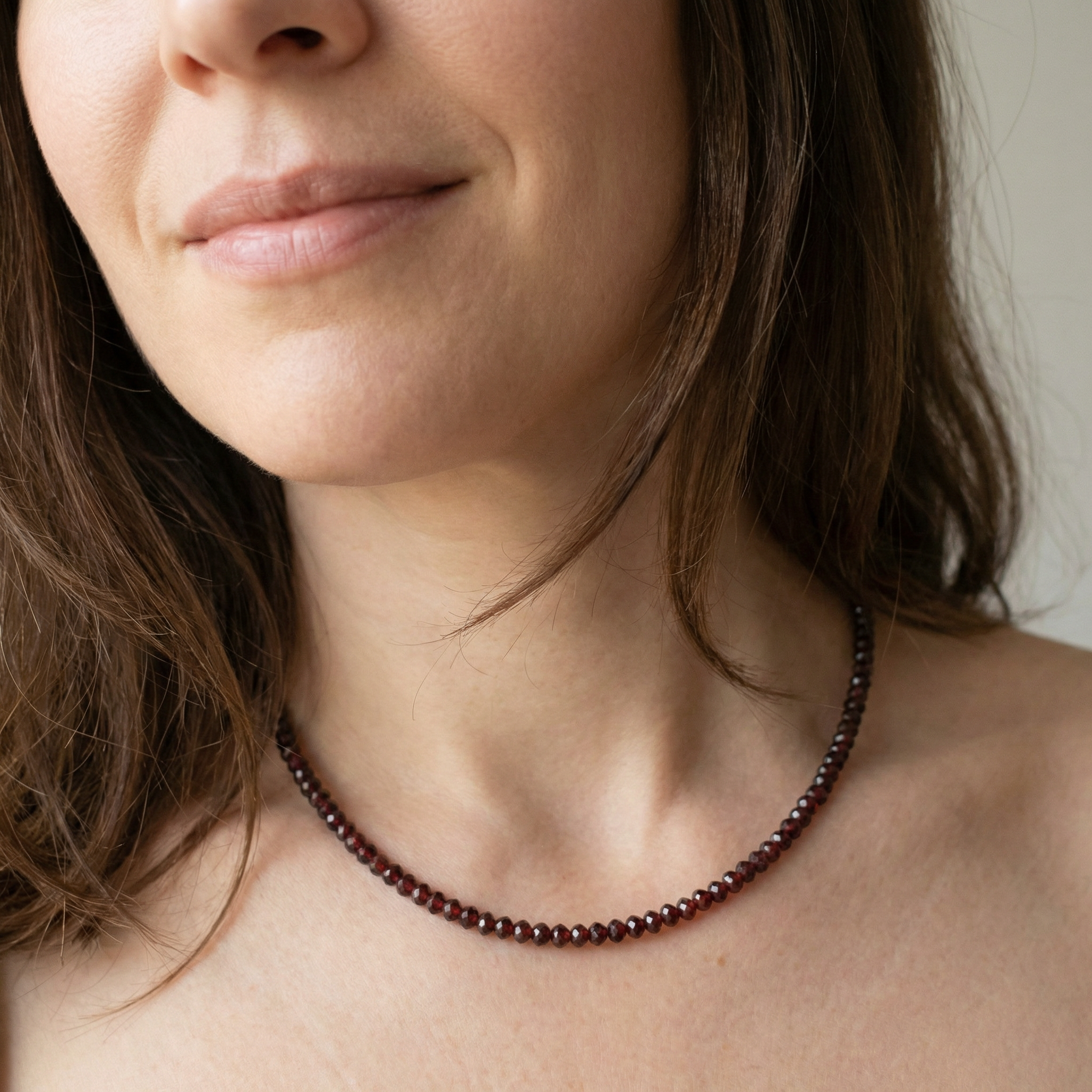 Granat-Rhodolith Halskette