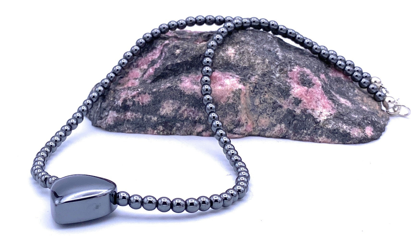 Hämatit Halskette mit Herz
