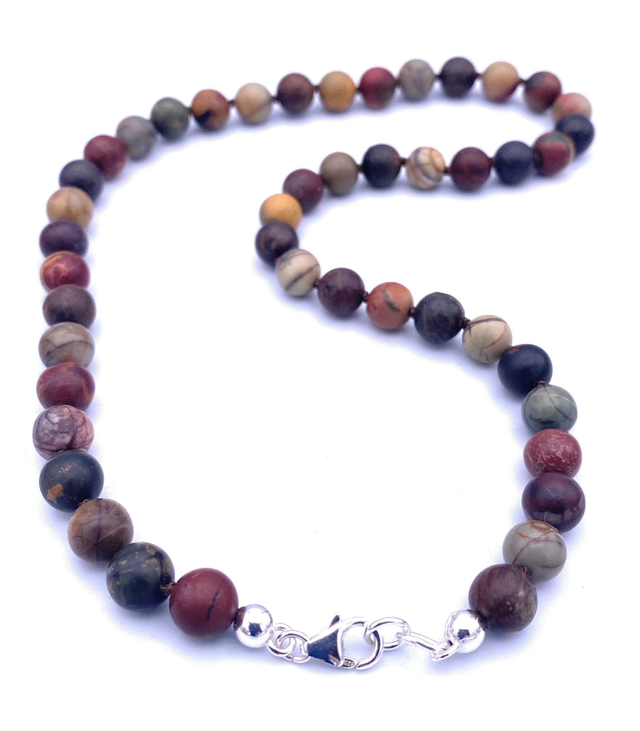 Jaspis Kugel Halskette 8mm