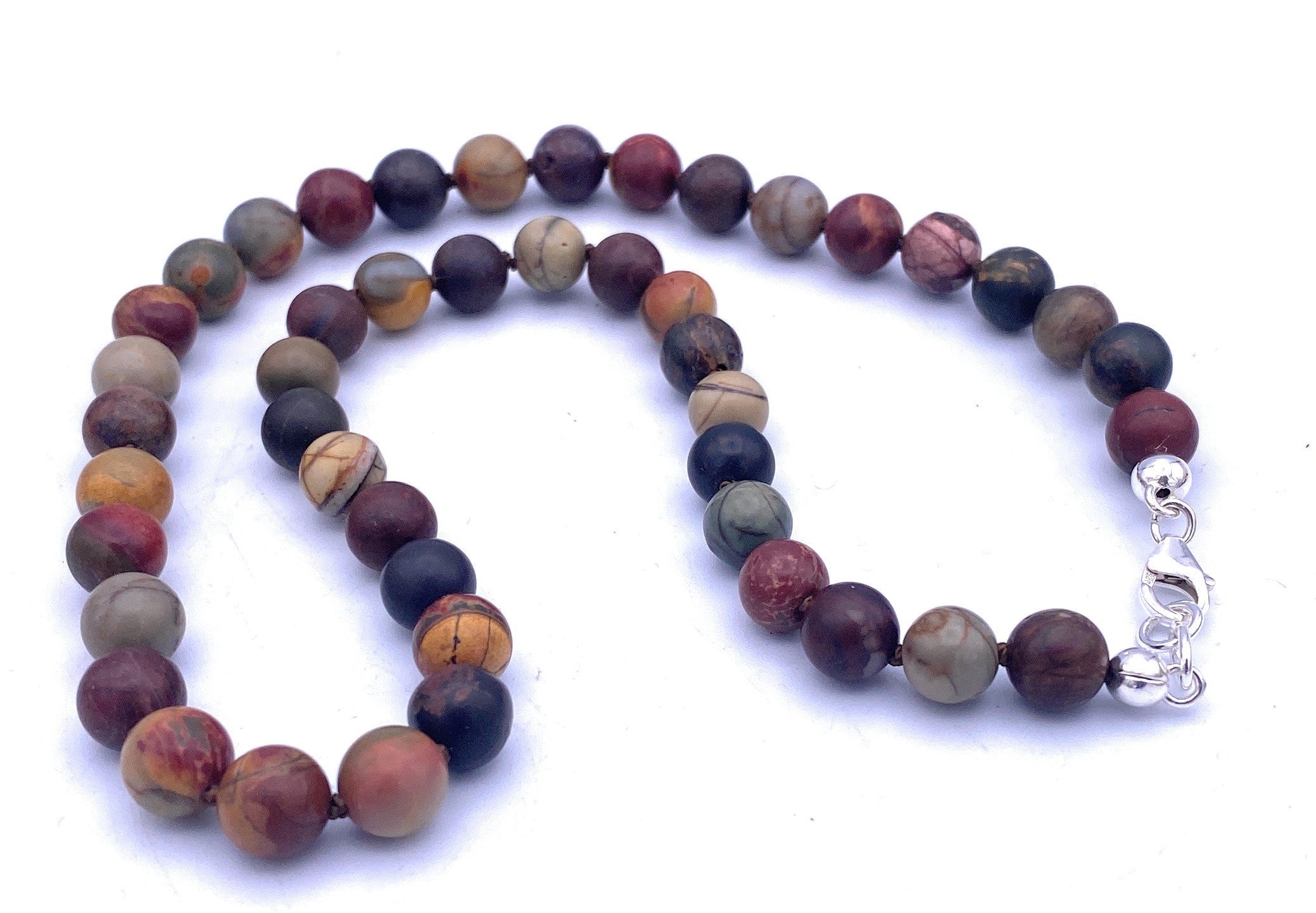 Jaspis Kugel Halskette 8mm