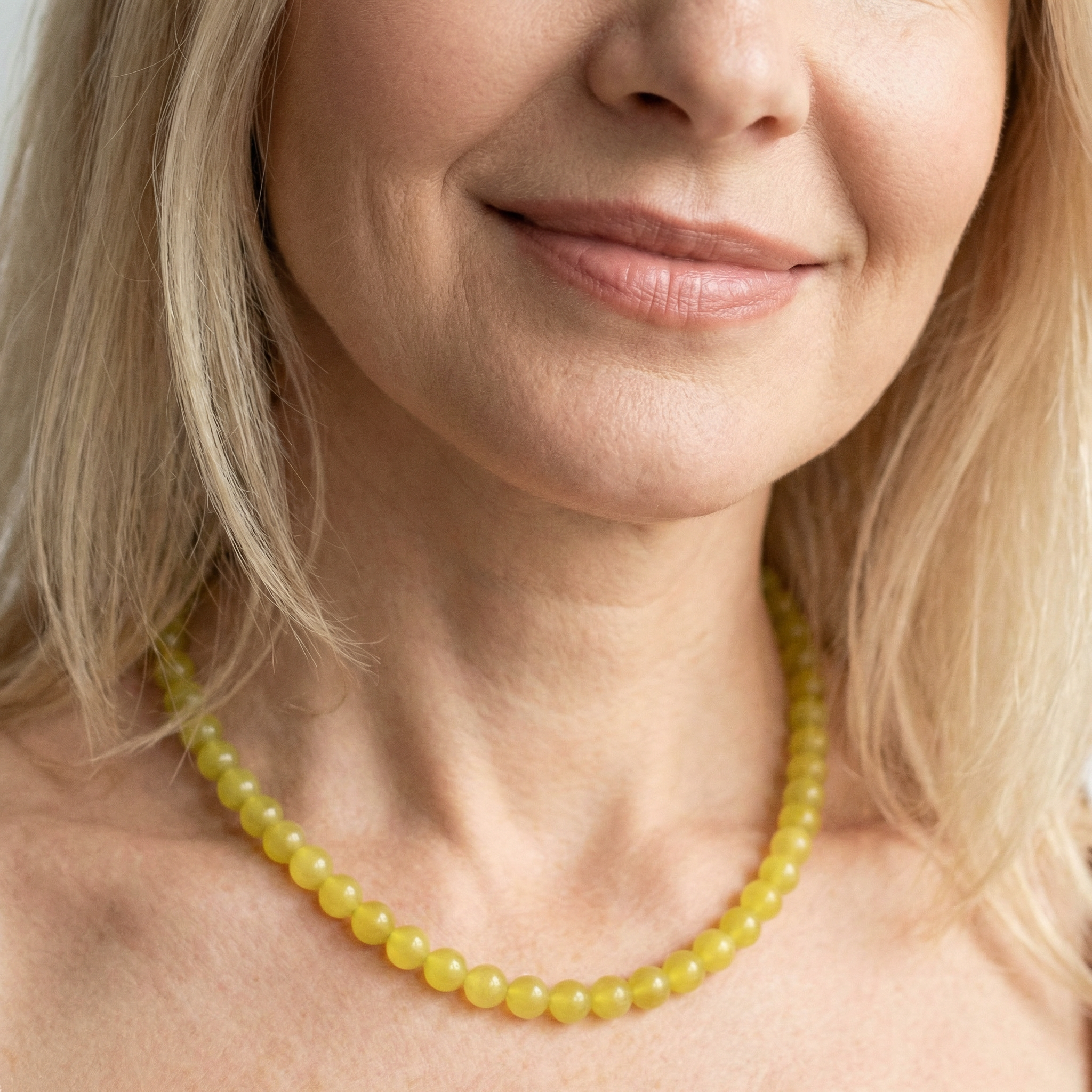 Korea-Jade Kugel Halskette 6mm