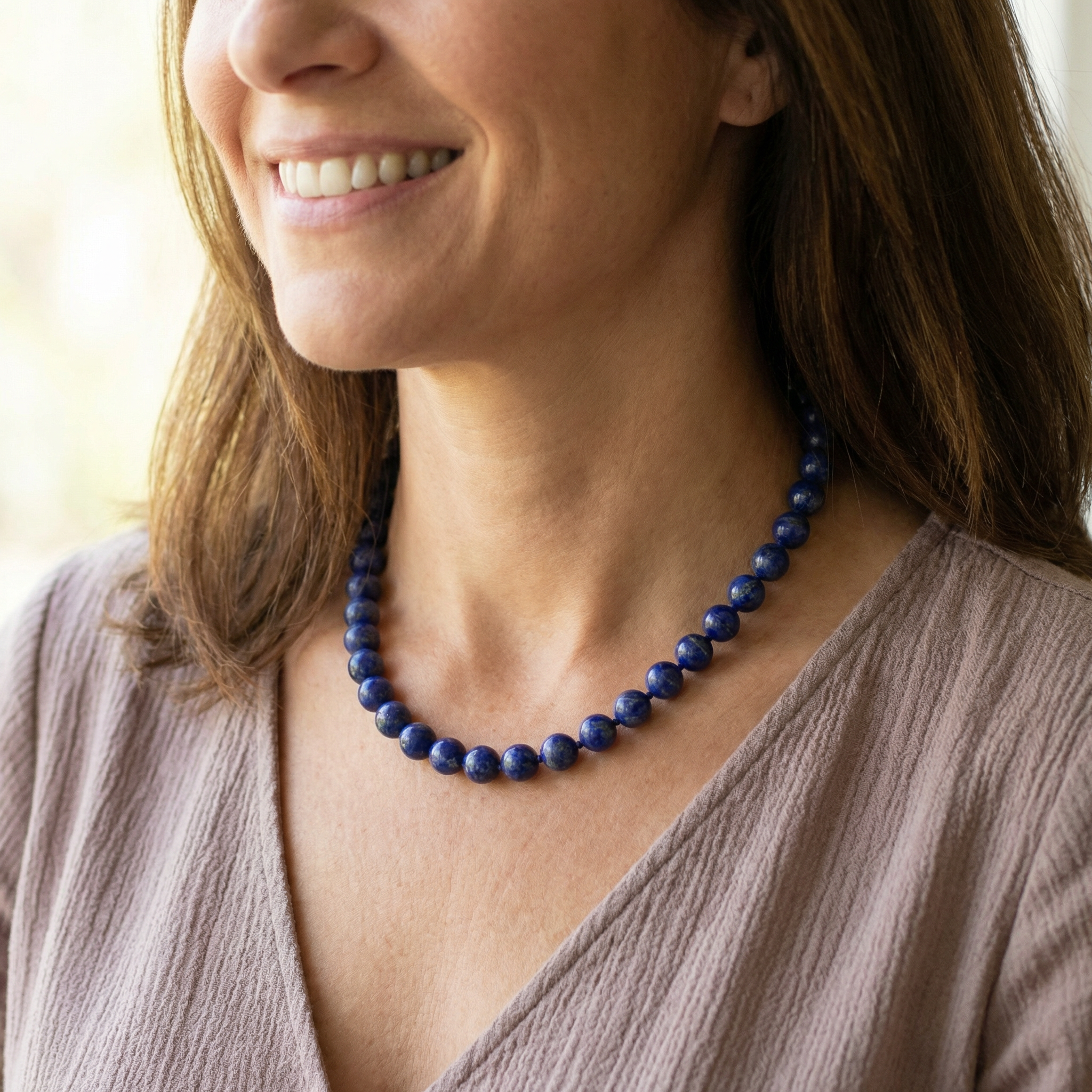 Lapislazuli Kugel Halskette 8mm