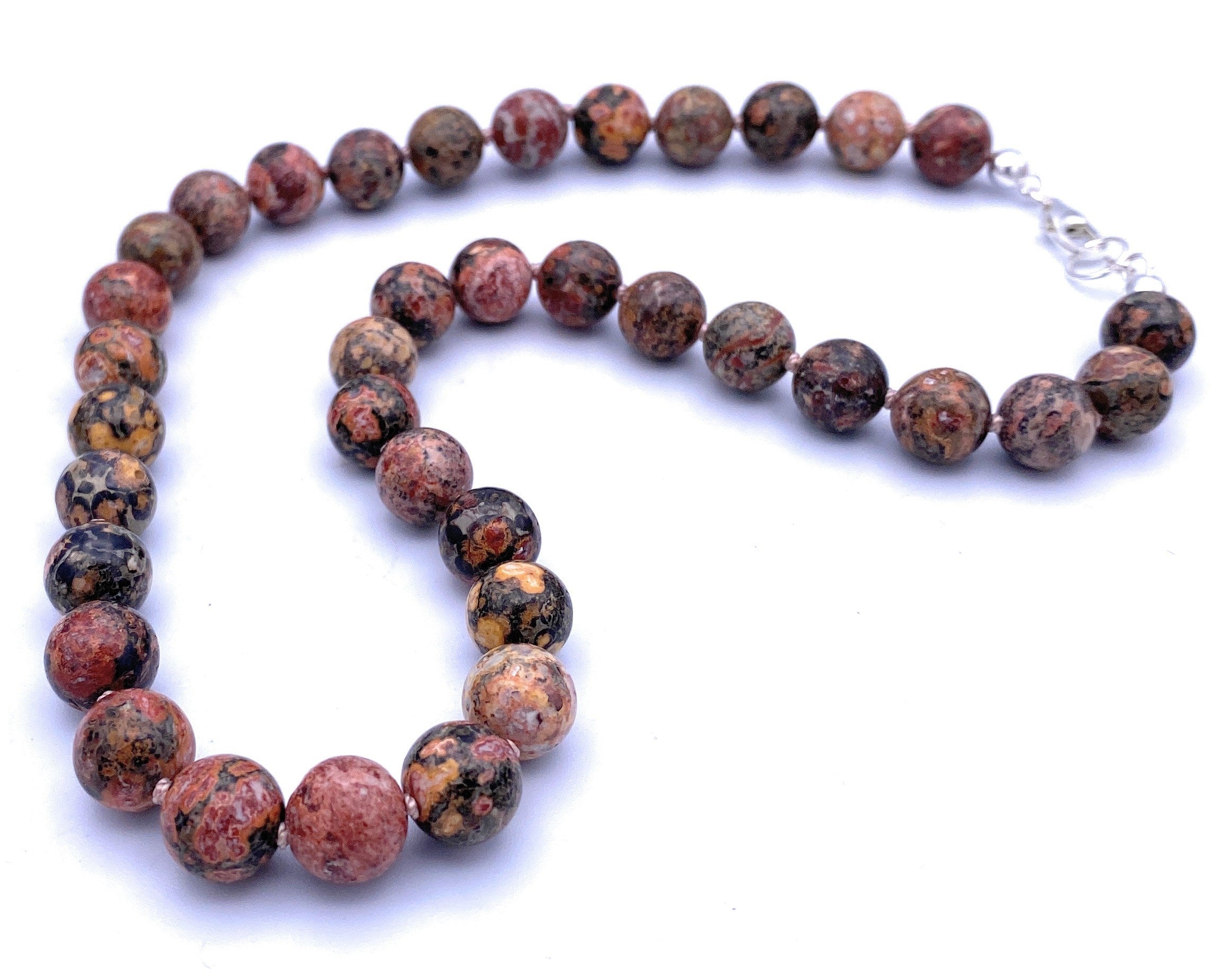Leoparden-Jaspis Halskette 10 mm
