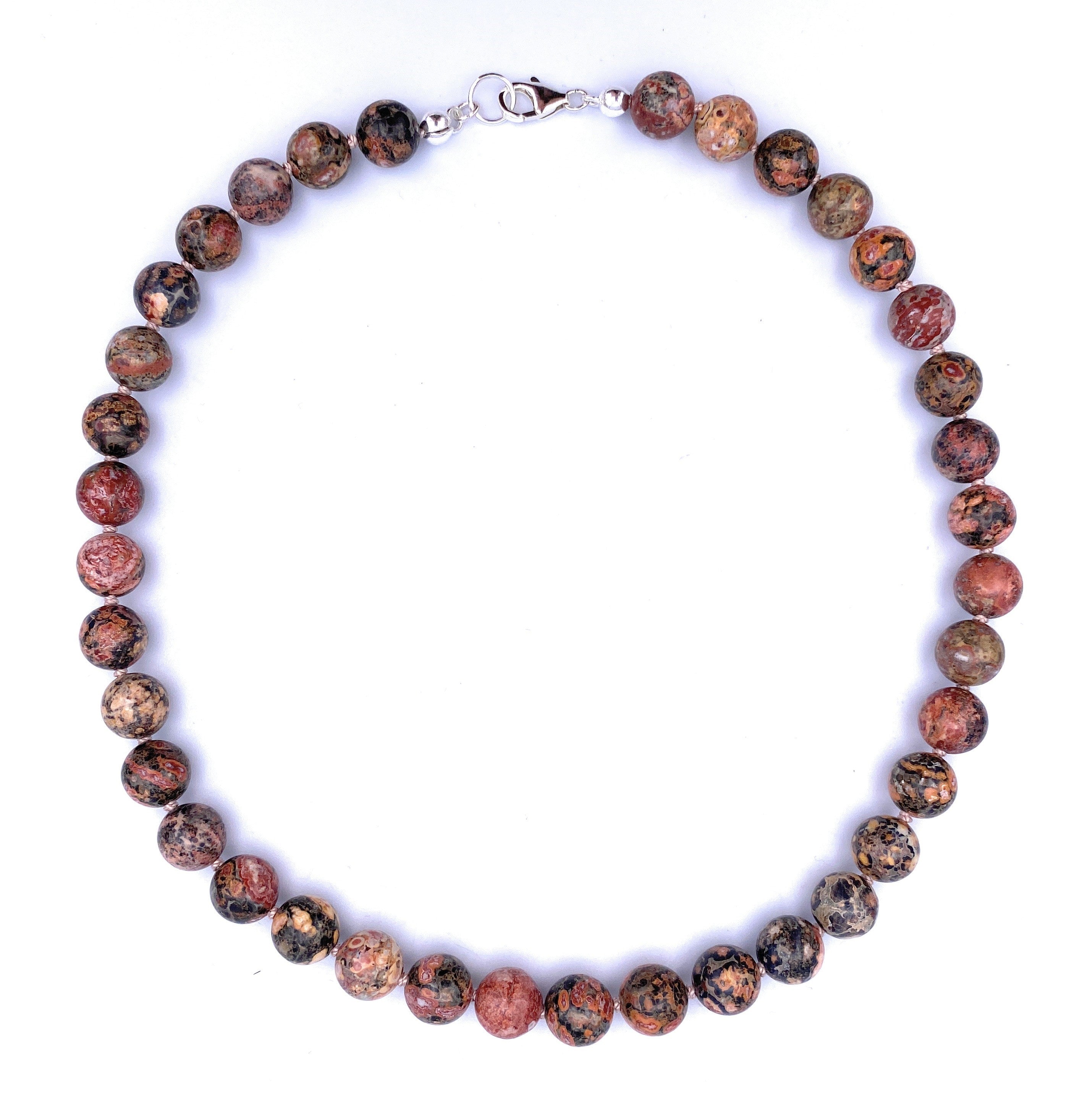 Leoparden-Jaspis Halskette 10 mm