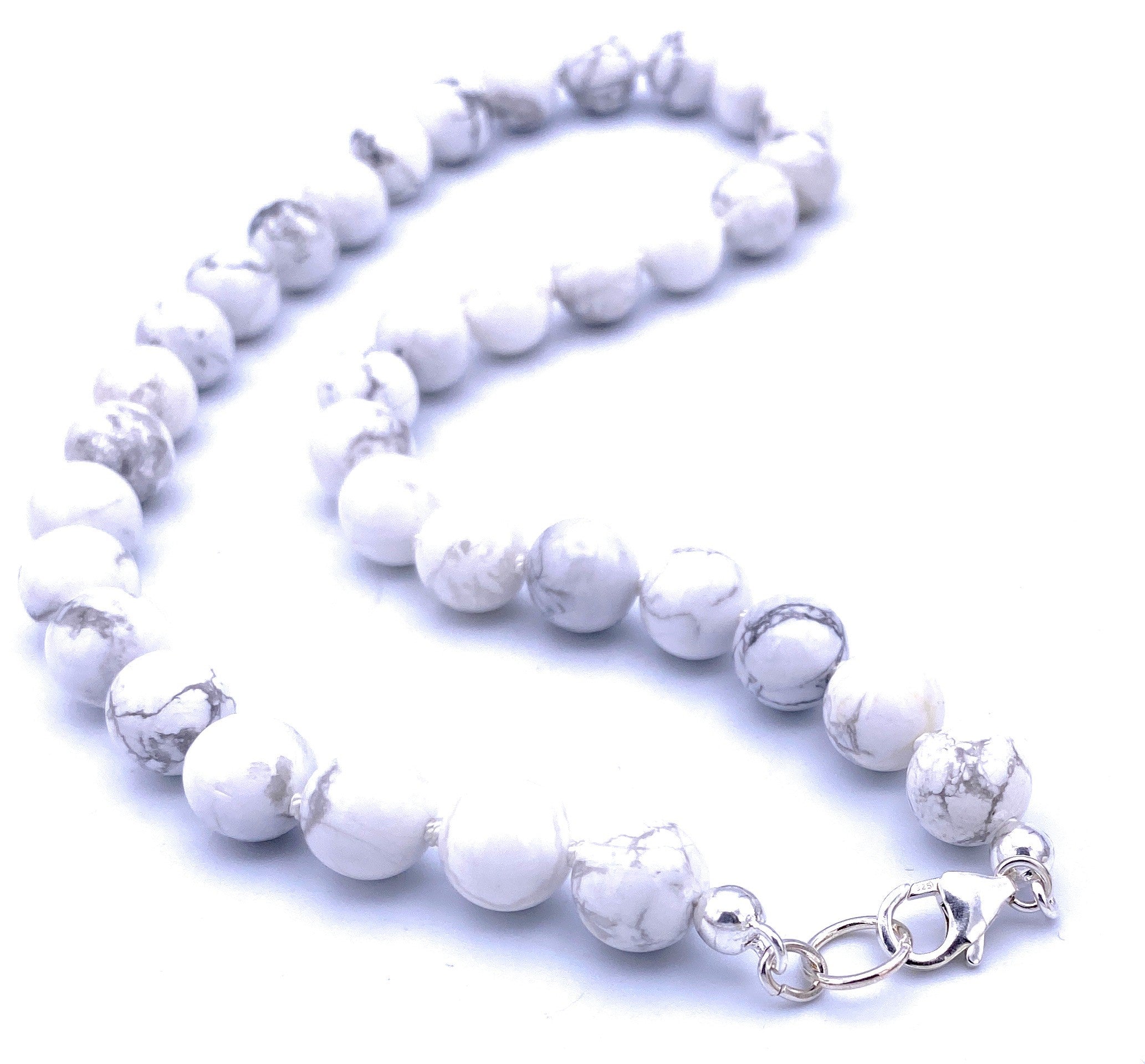 Magnesit Kugel Halskette 10mm