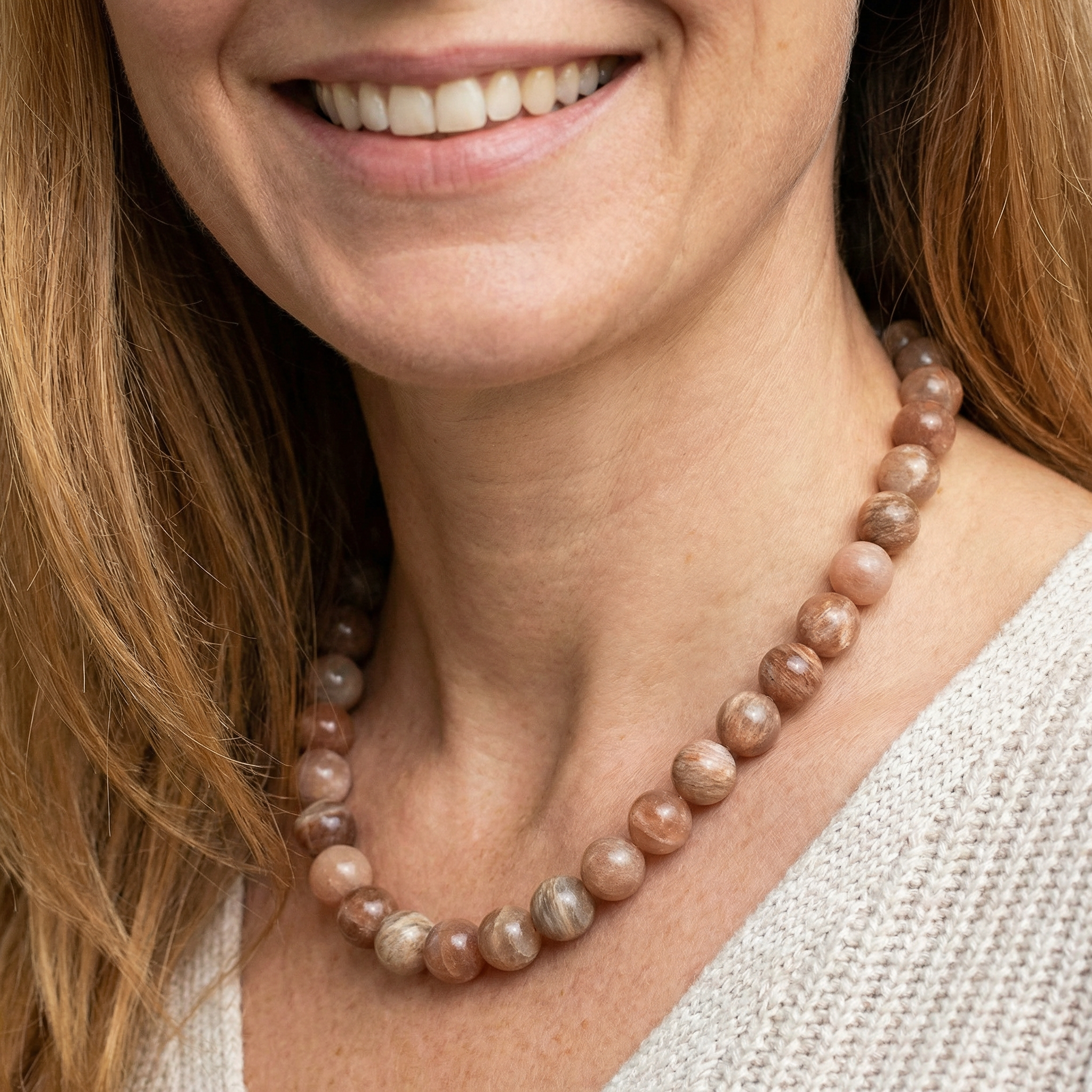 Mondstein Halskette 12 mm