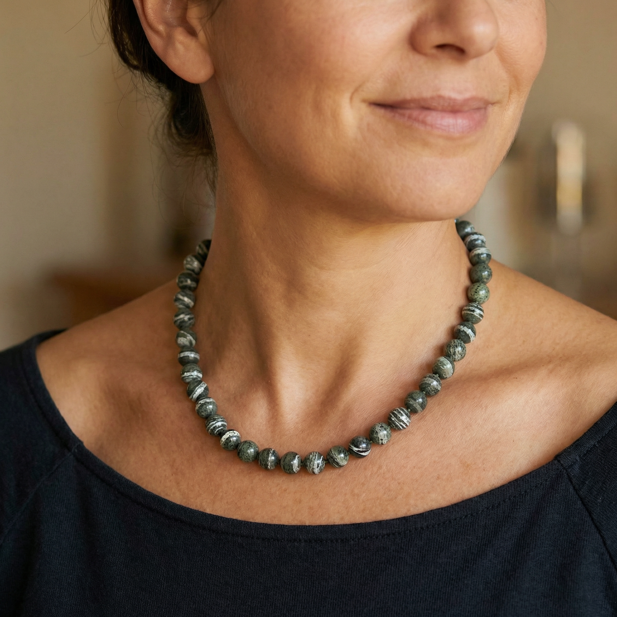 Opal grün Halskette