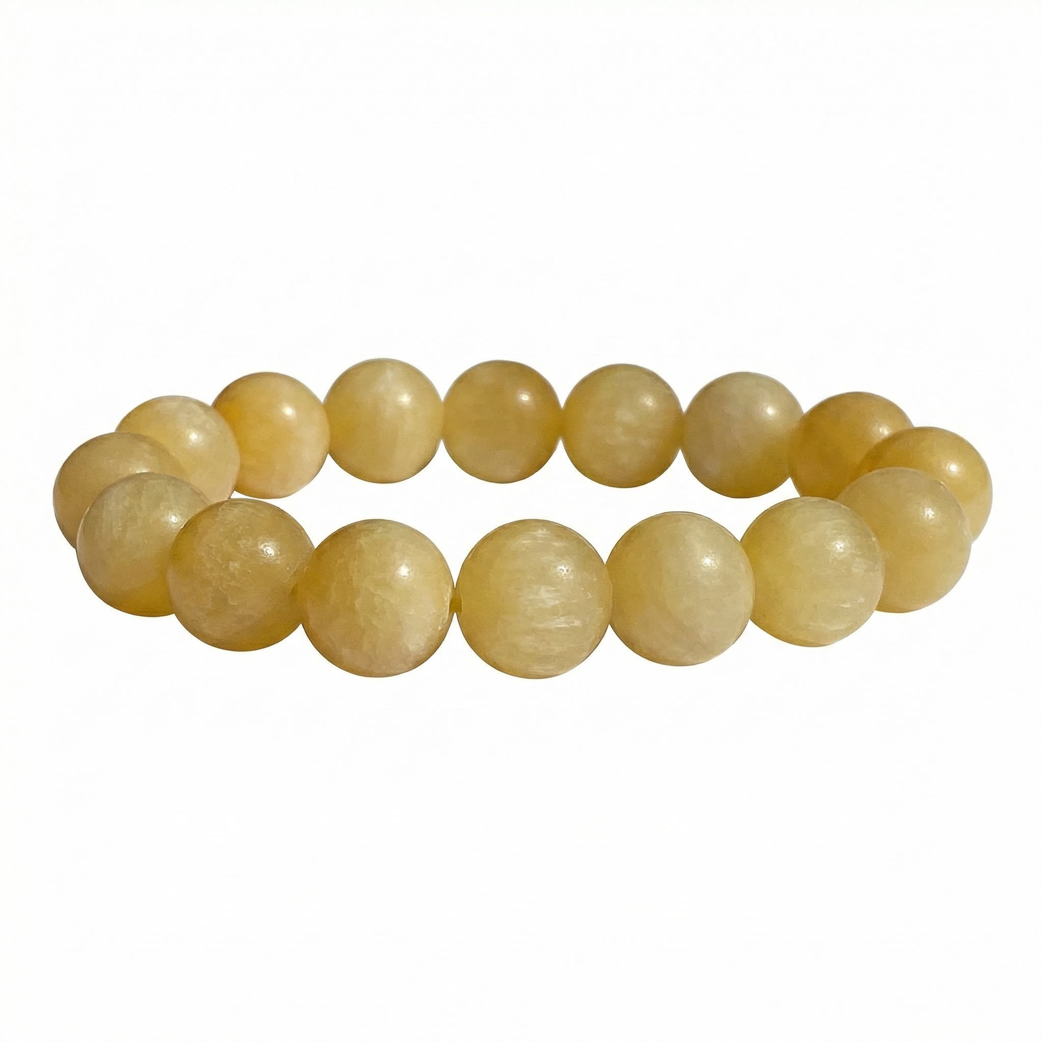 Orangen-Calcit Kugel Armband 10mm