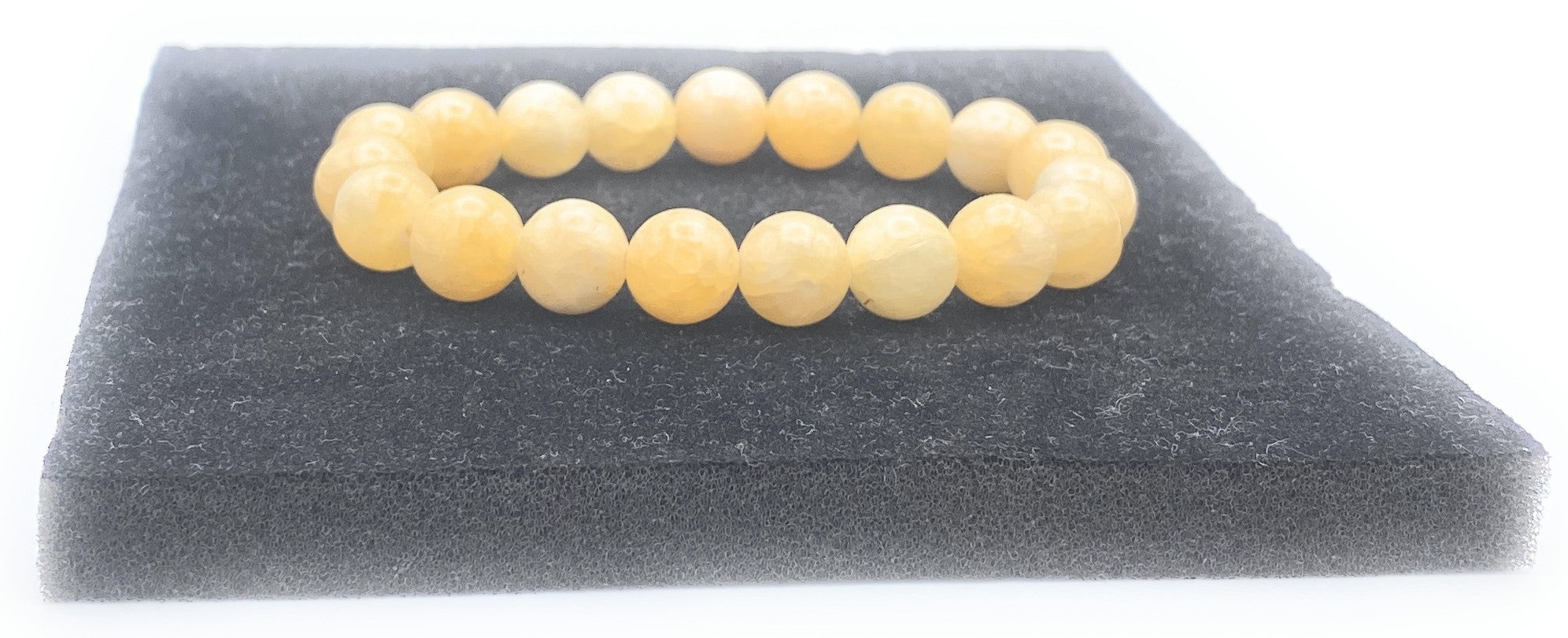 Orangen-Calcit Kugel Armband 8mm