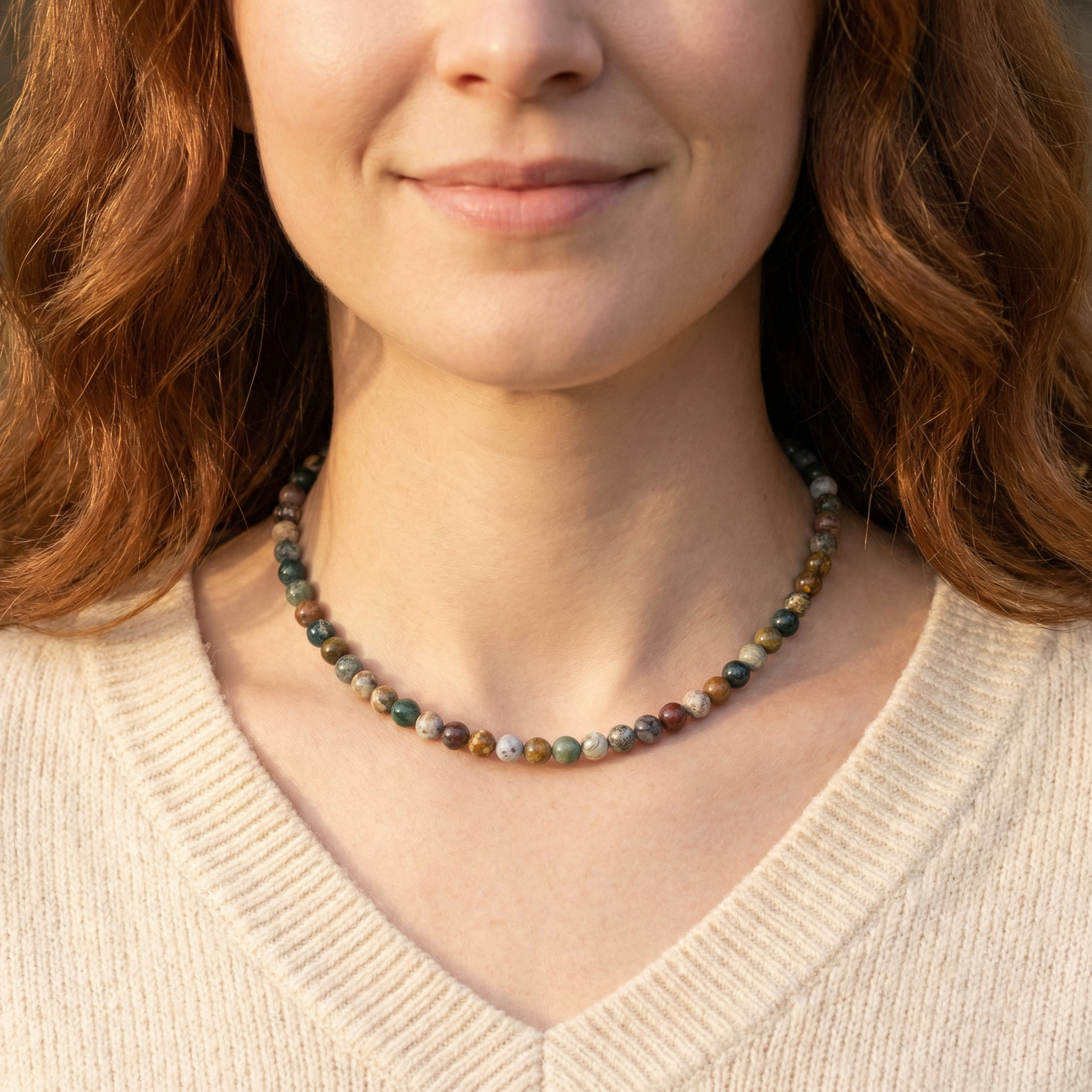 Ozean-Jaspis Halskette