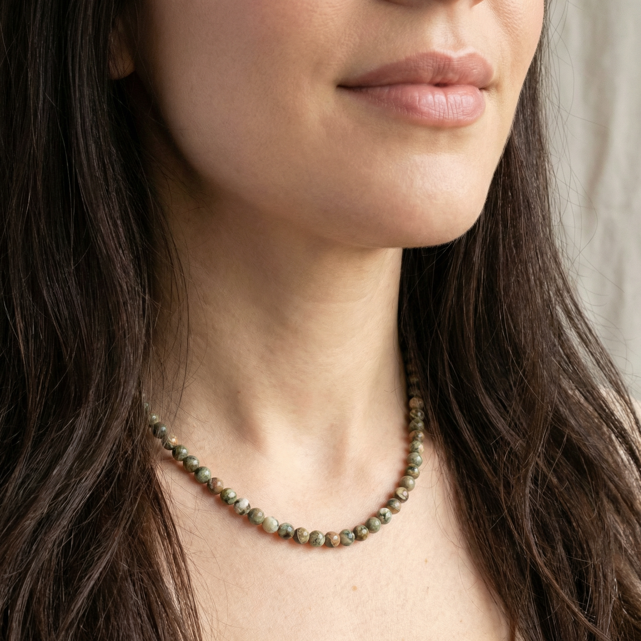 Rhyolith Kugel Halskette