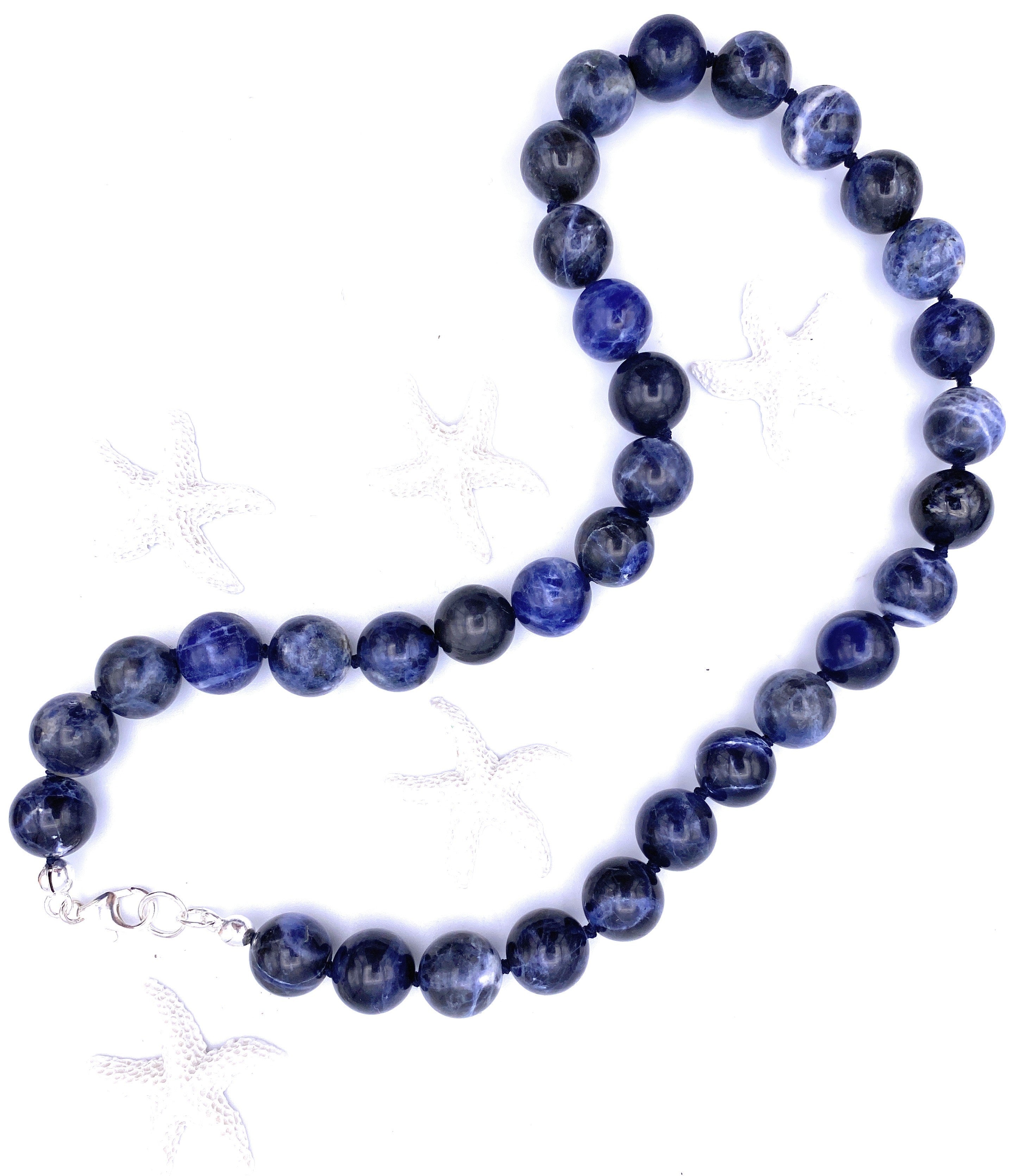 Sodalith Halskette 12 mm