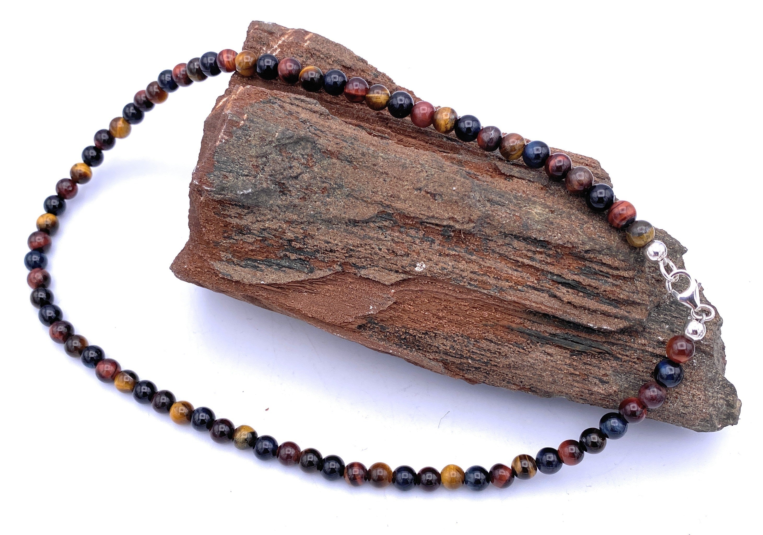 Tigerauge Kugel Halskette 6mm