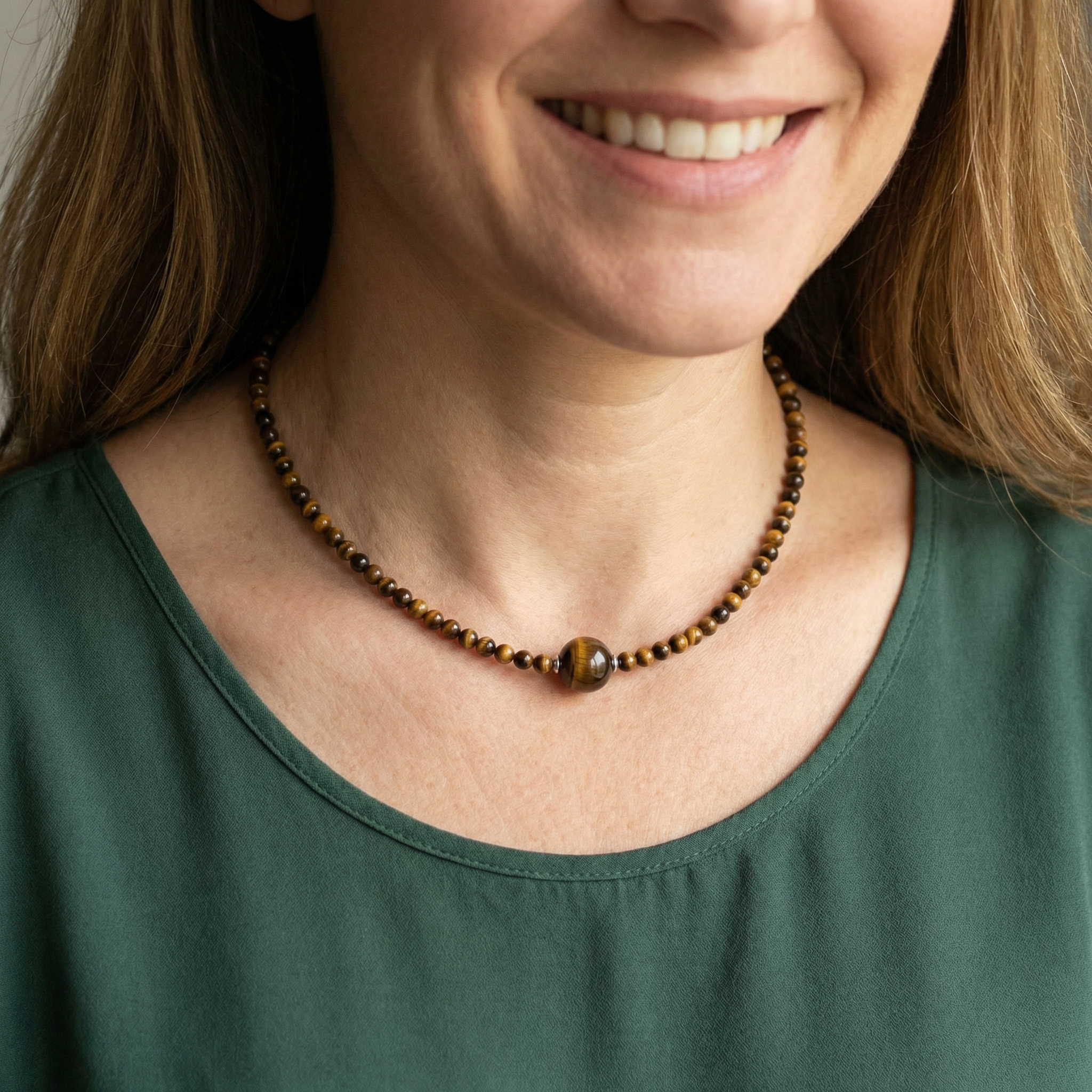 Tigerauge Halskette 4mm