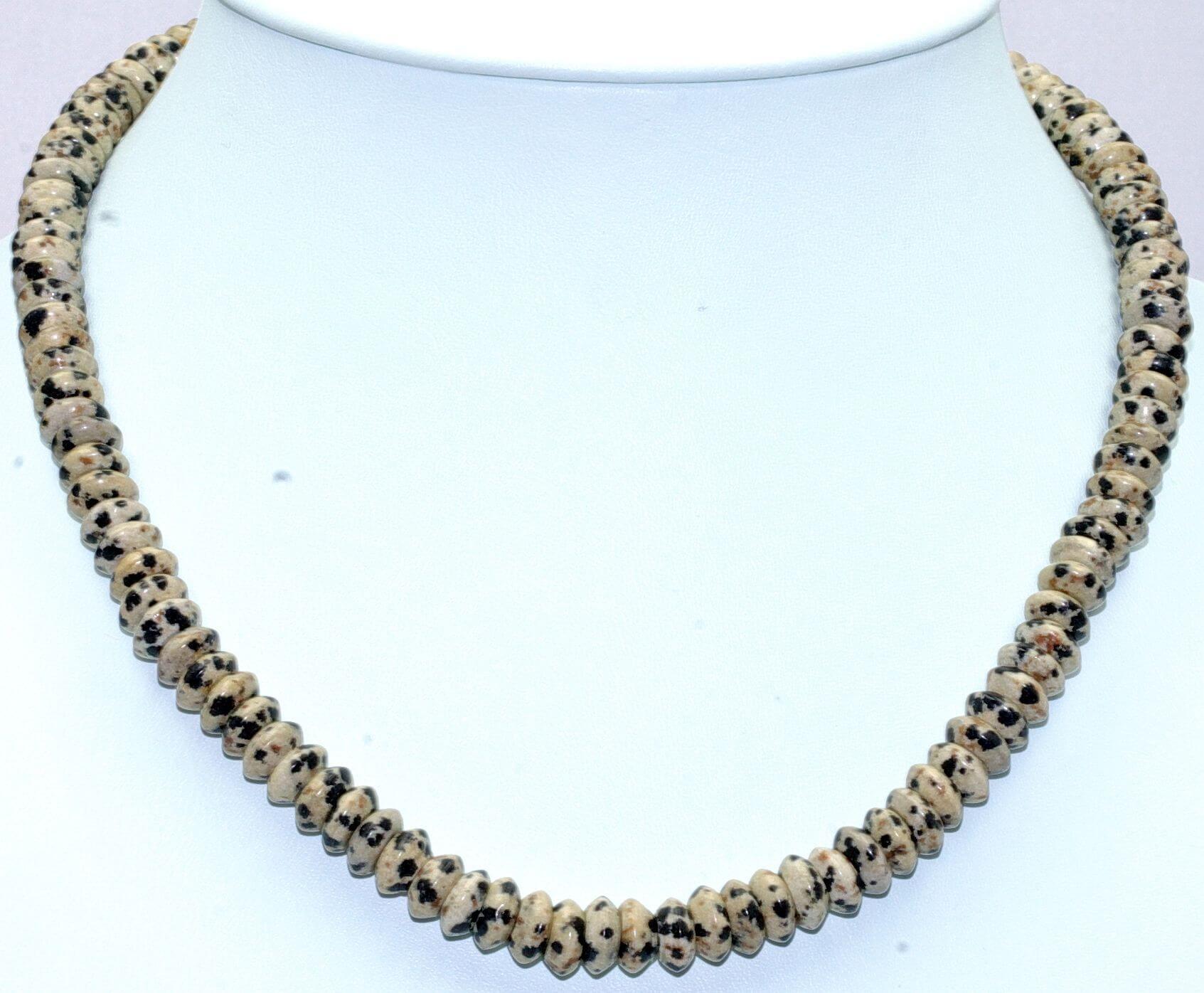 Dalmatiner-Jaspis-Halskette