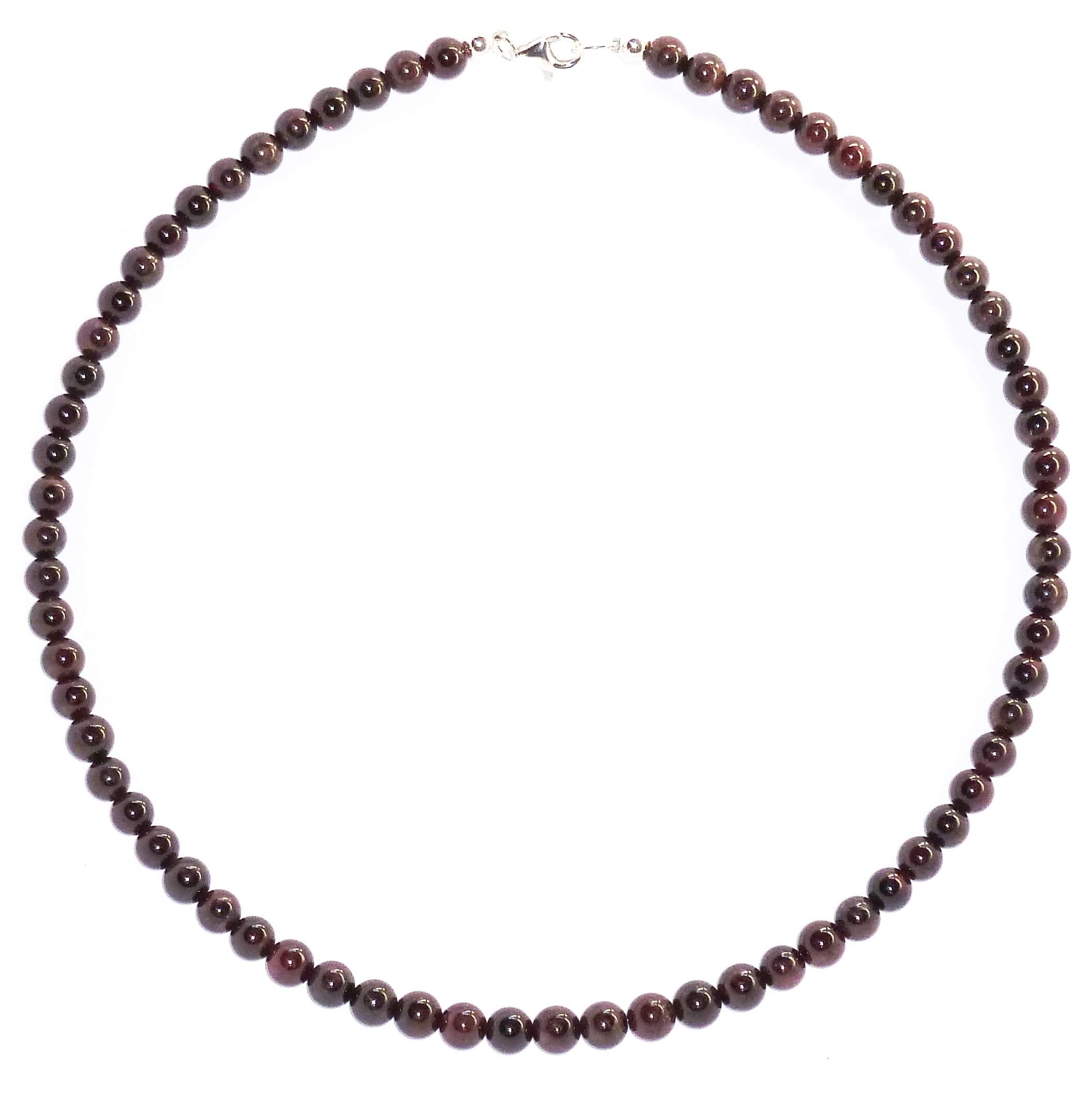 Granat-Halskette-rund