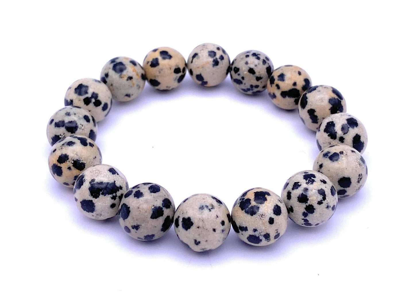 Dalmatiner-Jaspis Kugel Armband 12mm