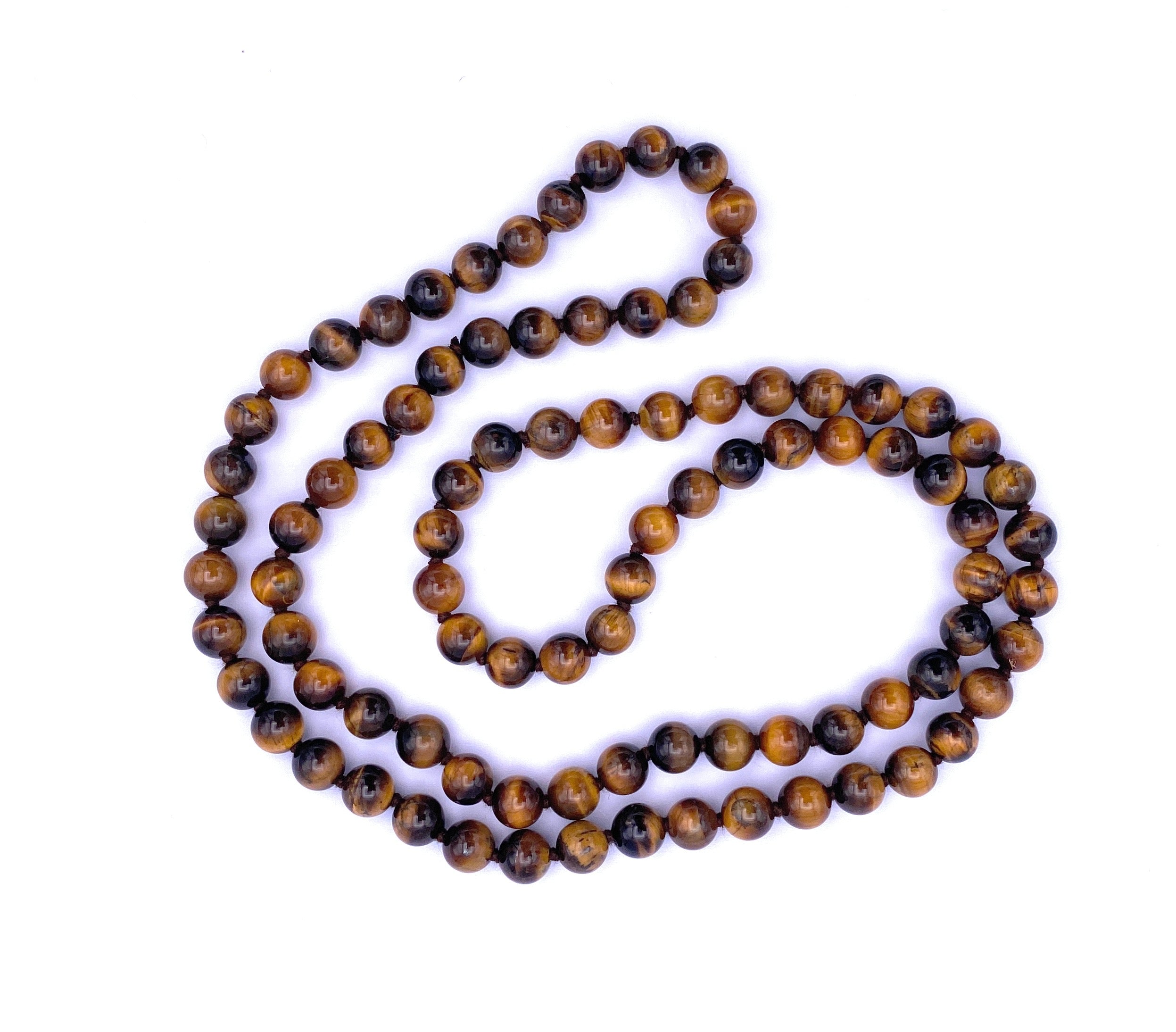 Tigerauge Kugel Halskette 8mm