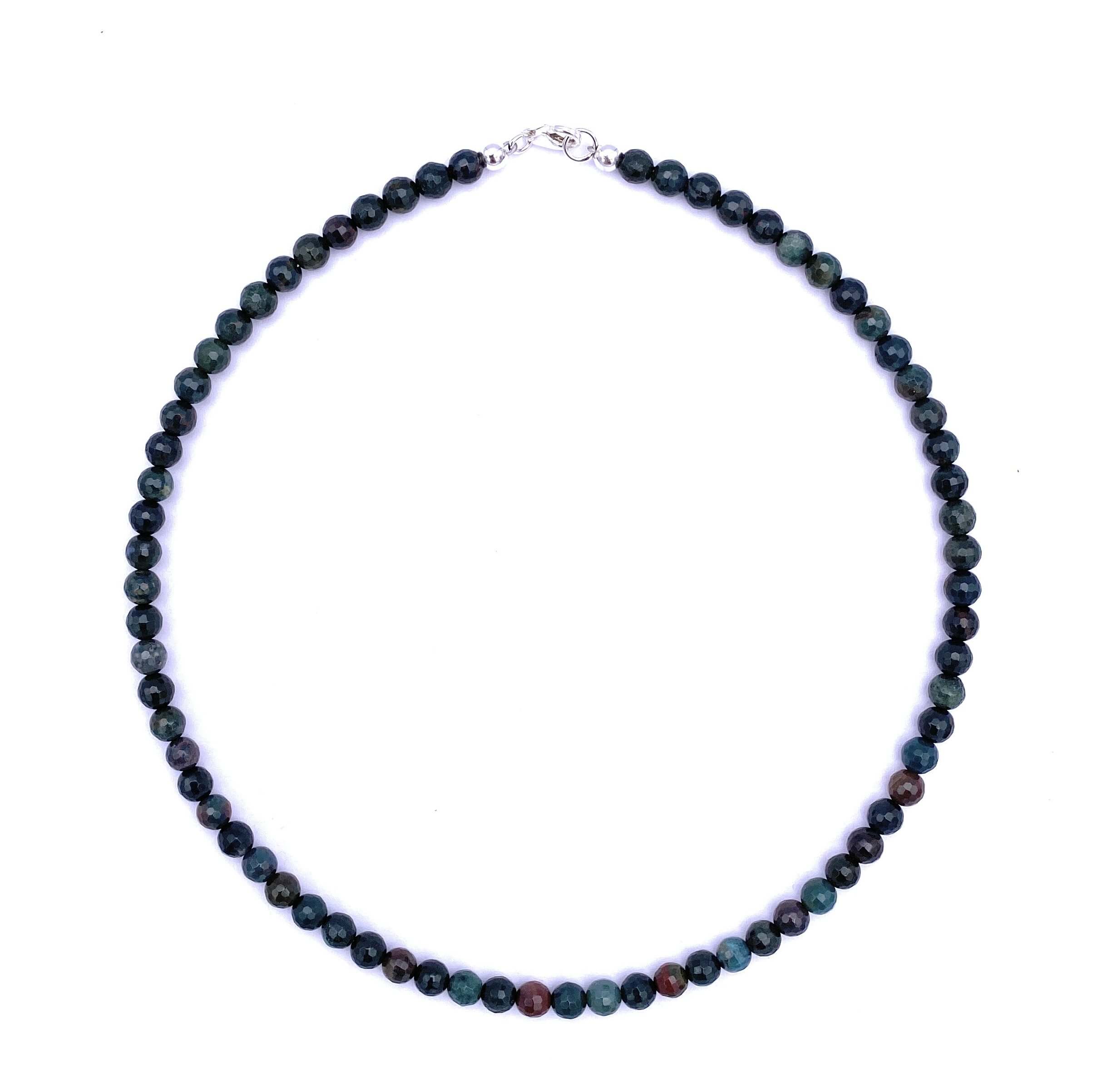 Facettierte Heliotrop Halskette 6mm