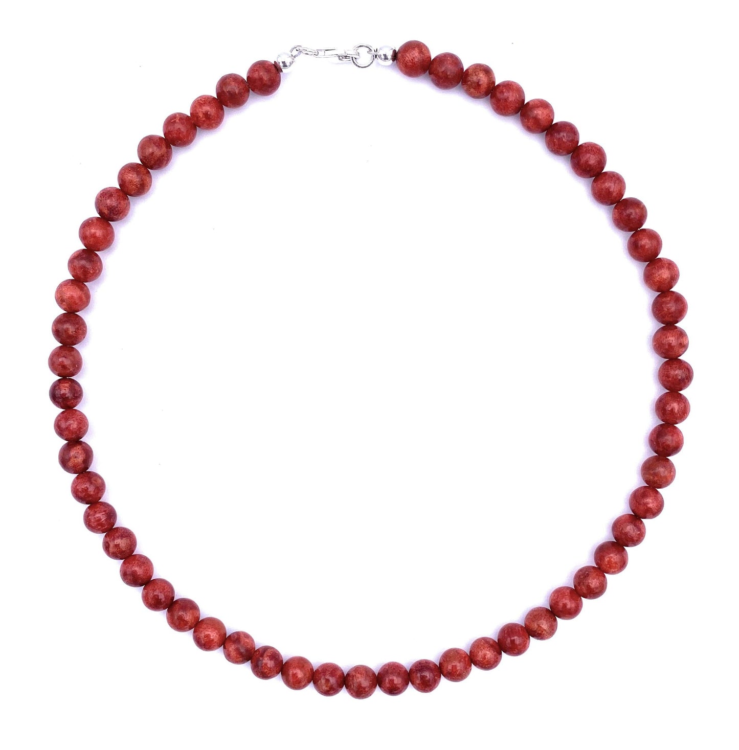 Schaumkoralle Kugel Halskette 6mm