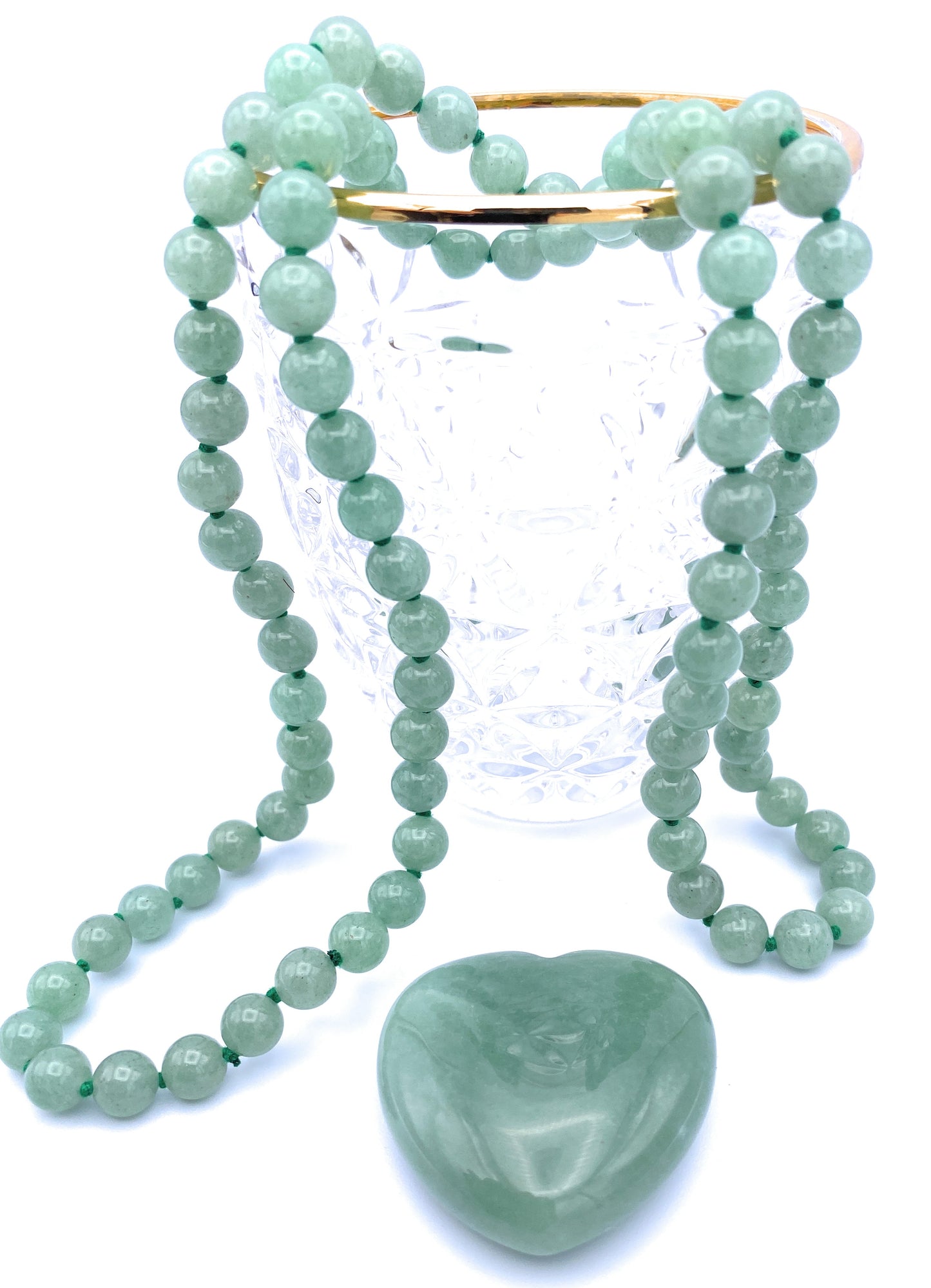 Lange Aventurin Halskette 8mm