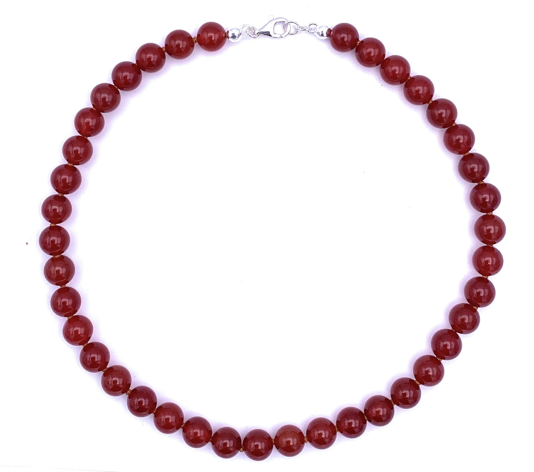 Carneol Kugel Halskette 10mm