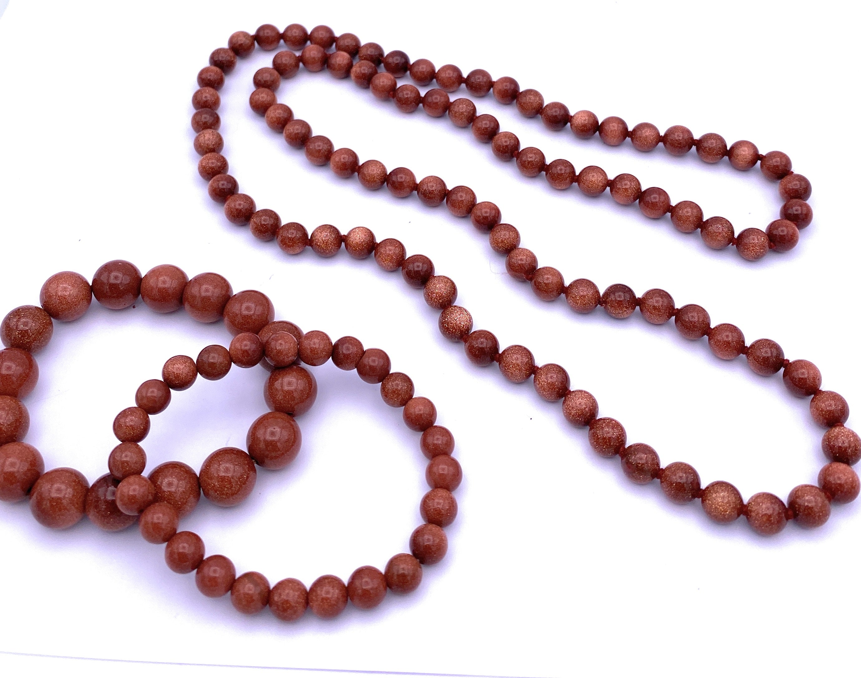 Lange Goldfluss Halskette 8mm