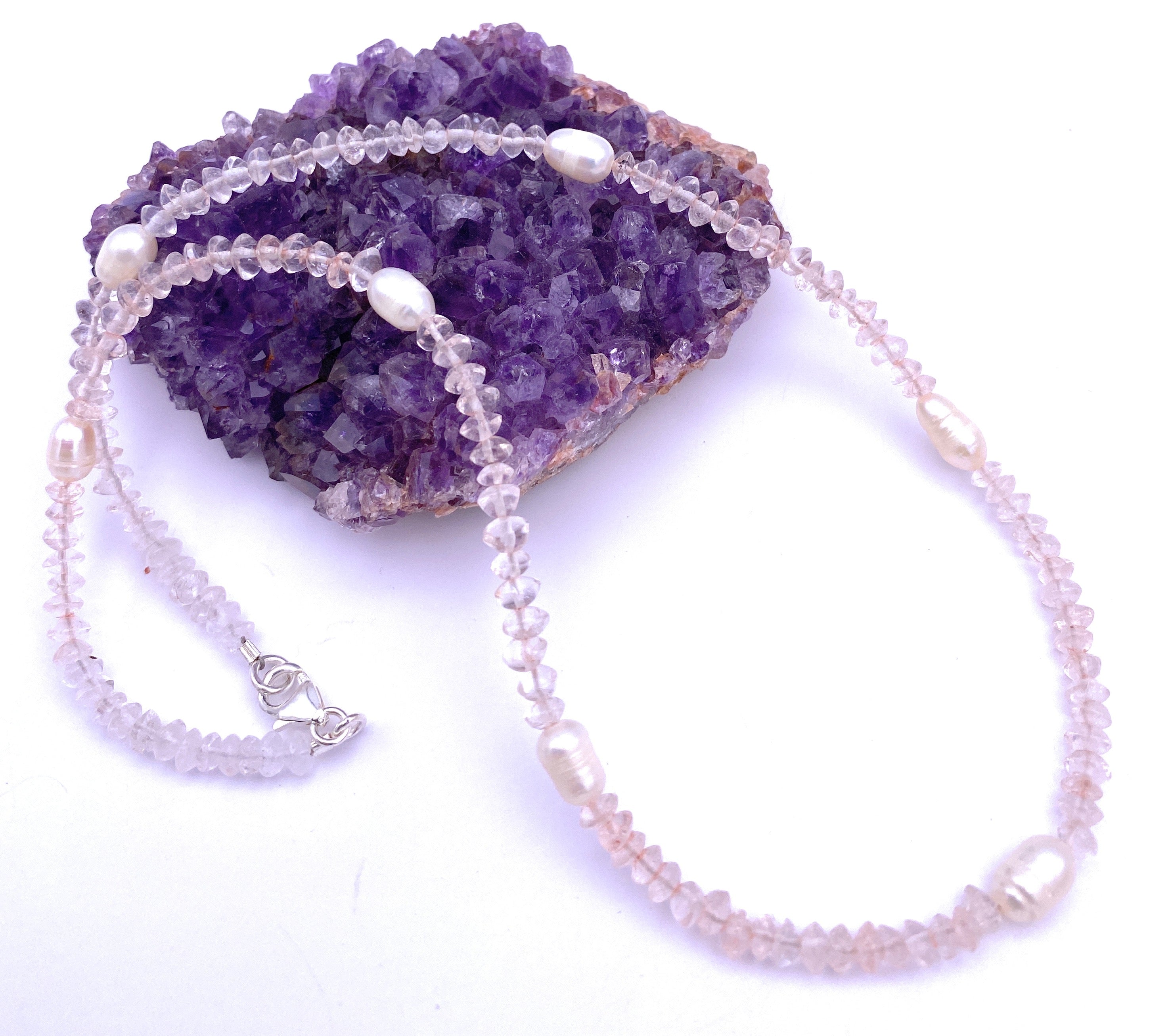 Rosenquarz Halskette