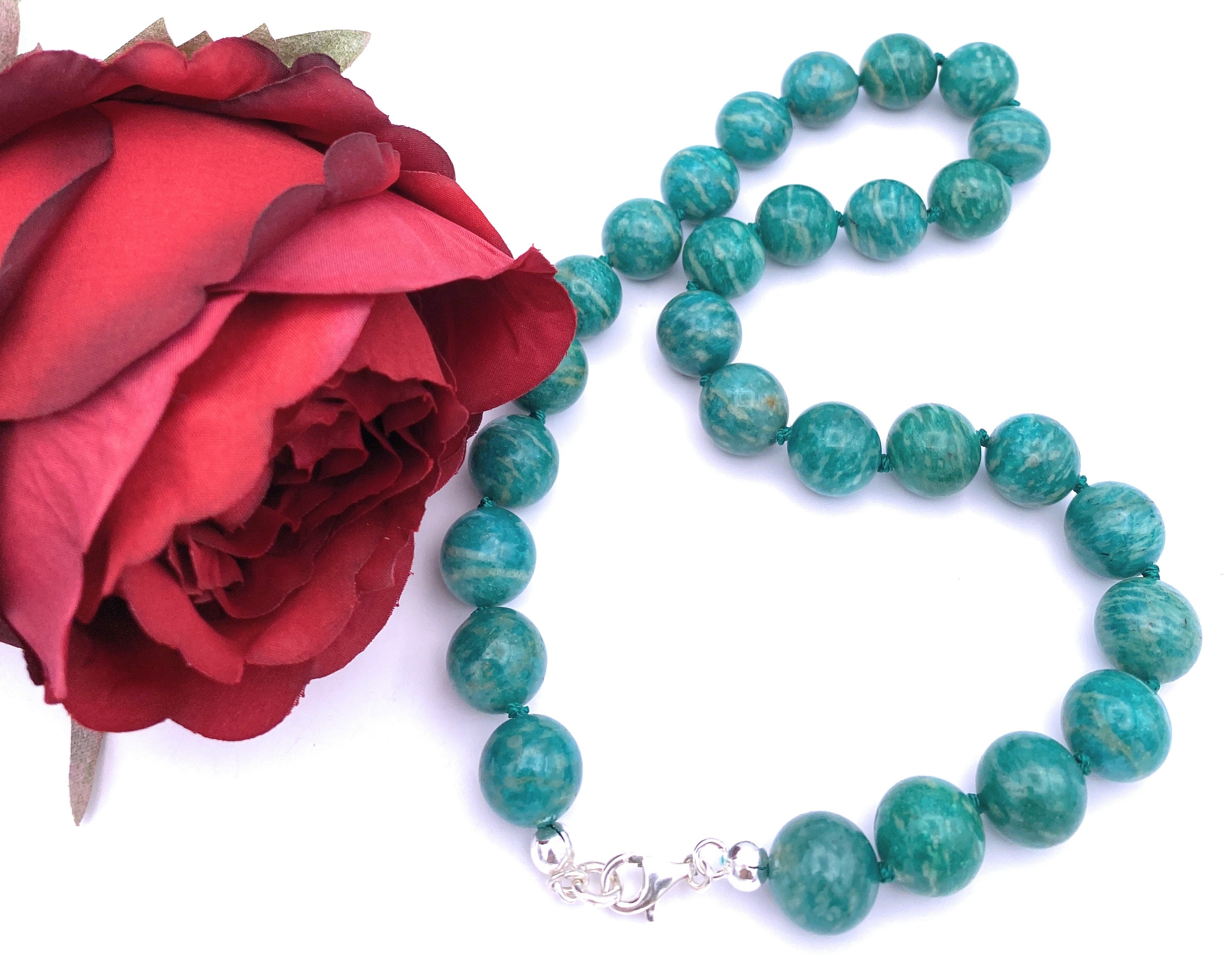 Amazonit Kugelkette 14mm