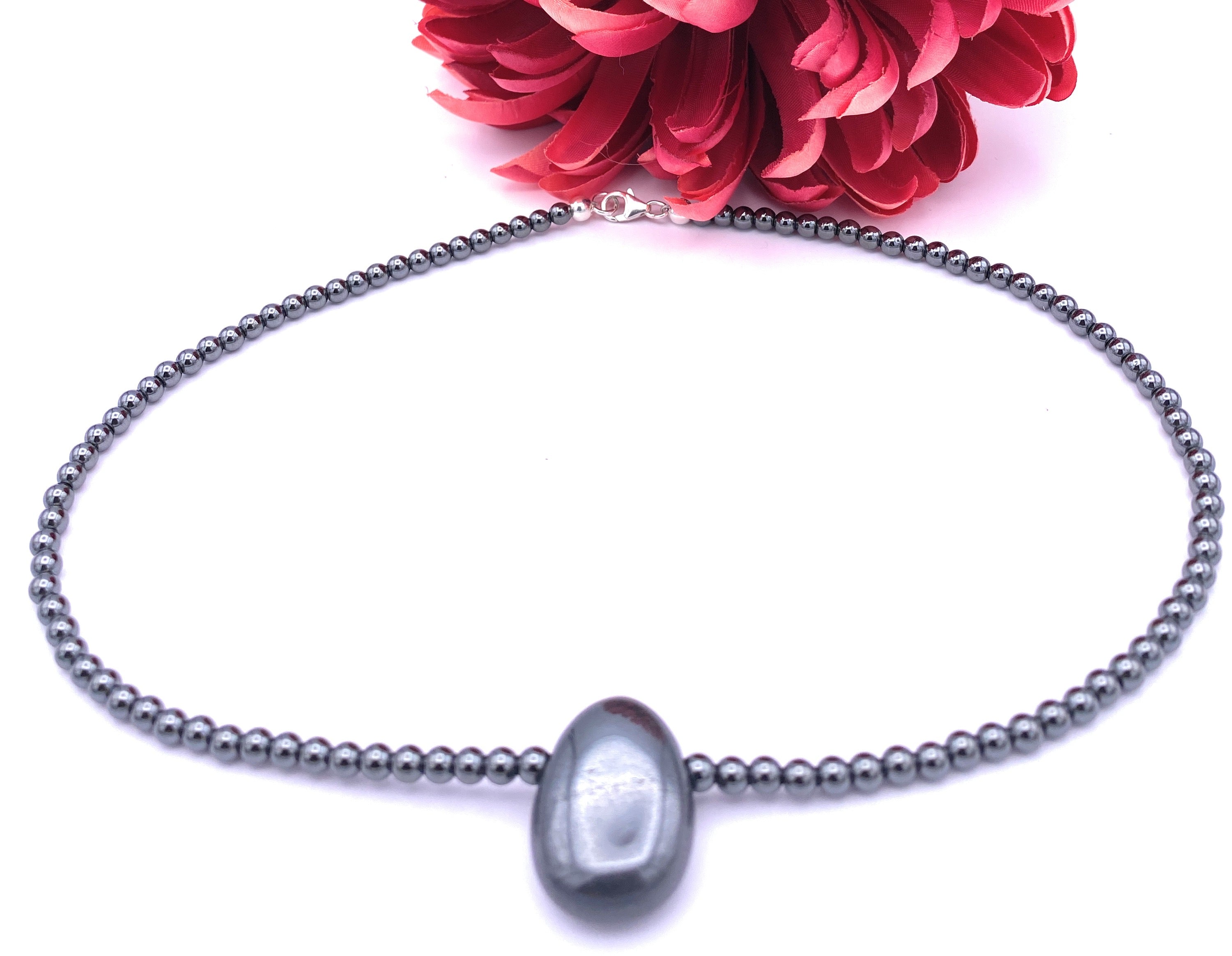 Hämatit Halskette mit Anhänger