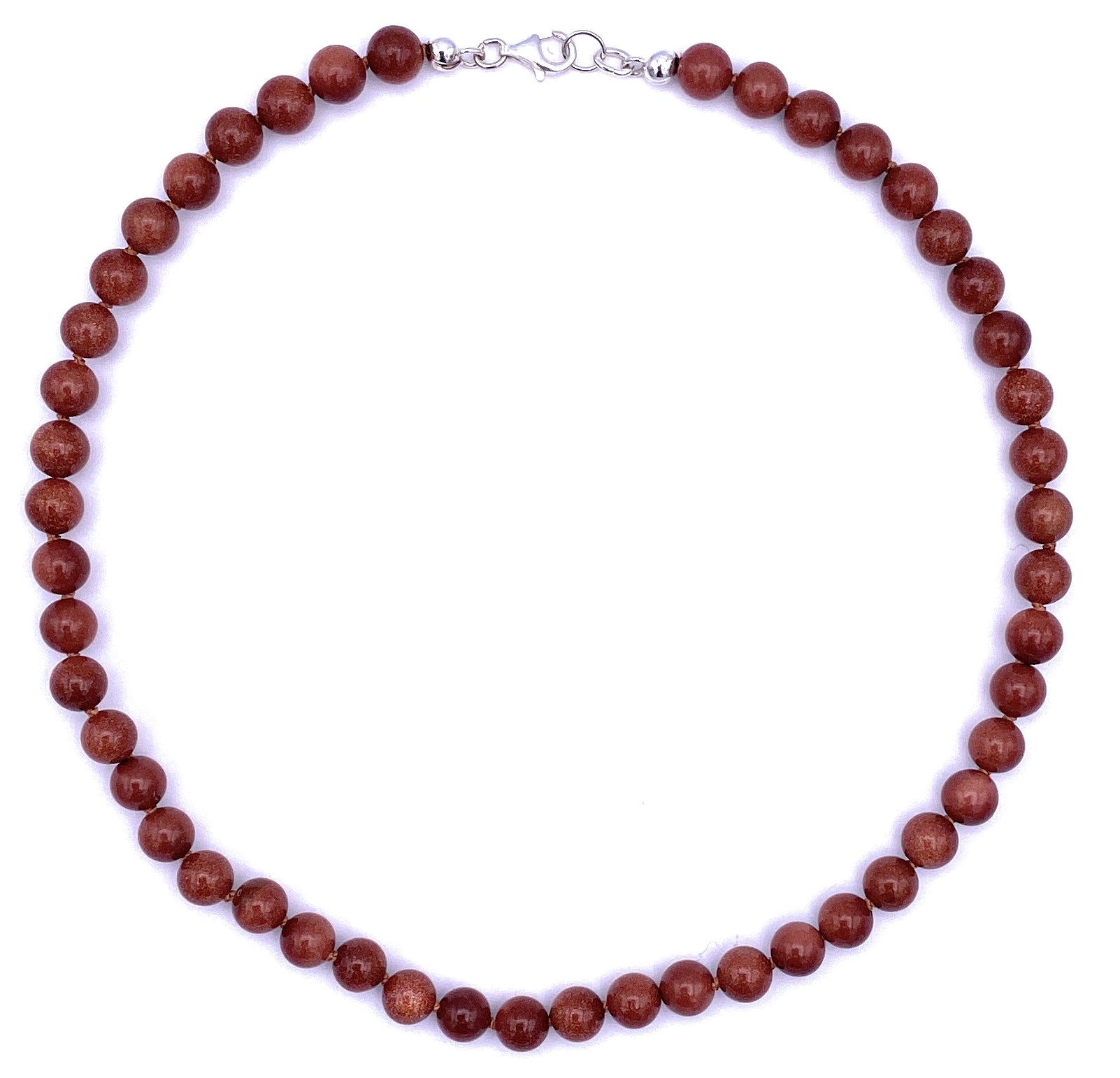 Goldfluss Kugel Halskette 8mm