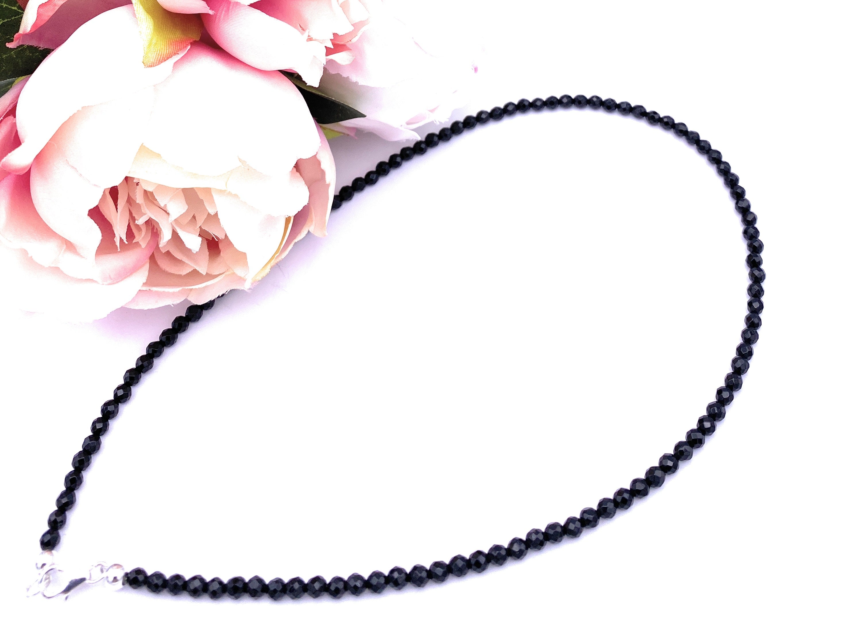 Facettierte Blaufluss Halskette 6mm