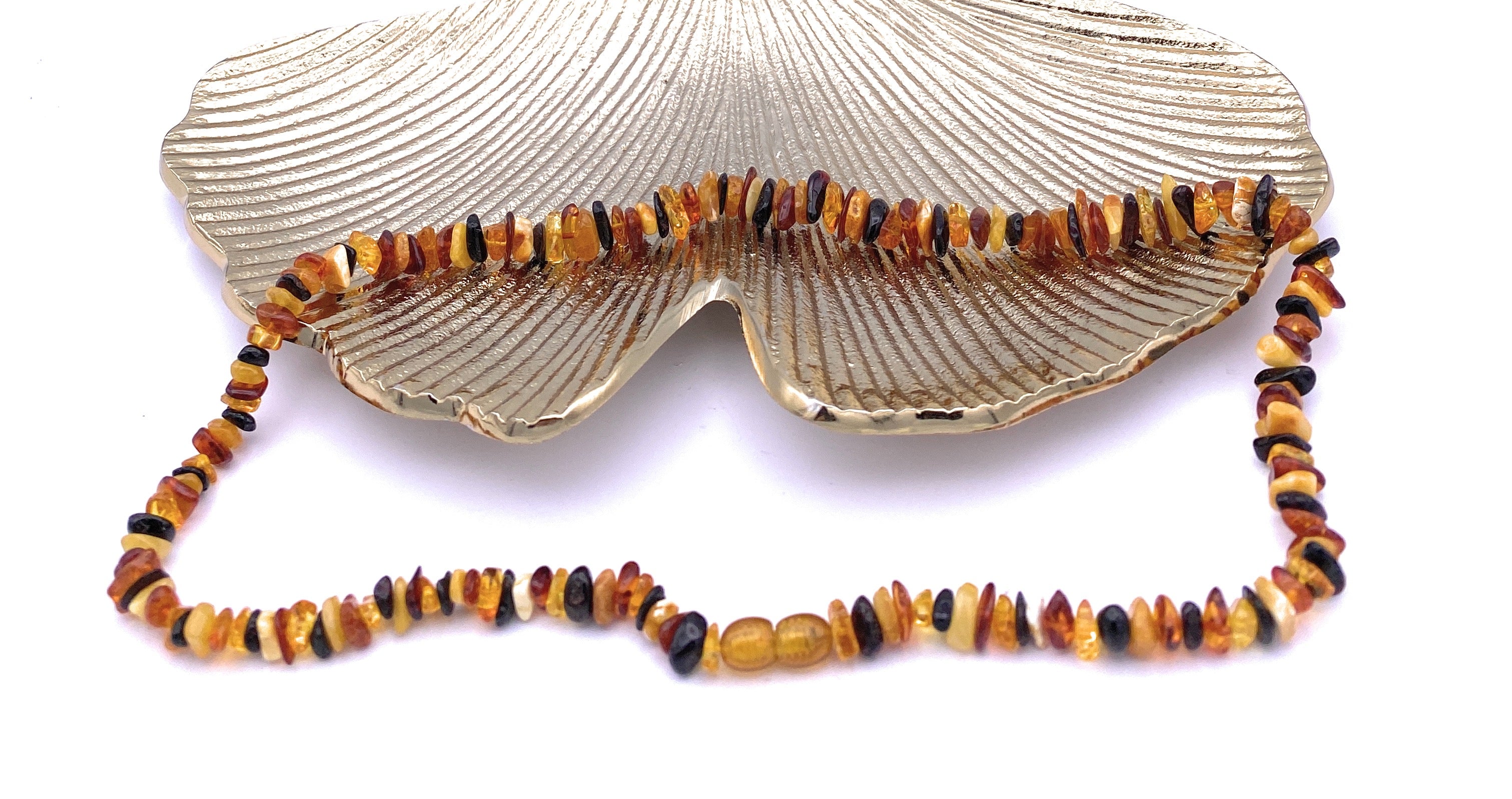 Abgerundete Bernstein Halskette 8mm