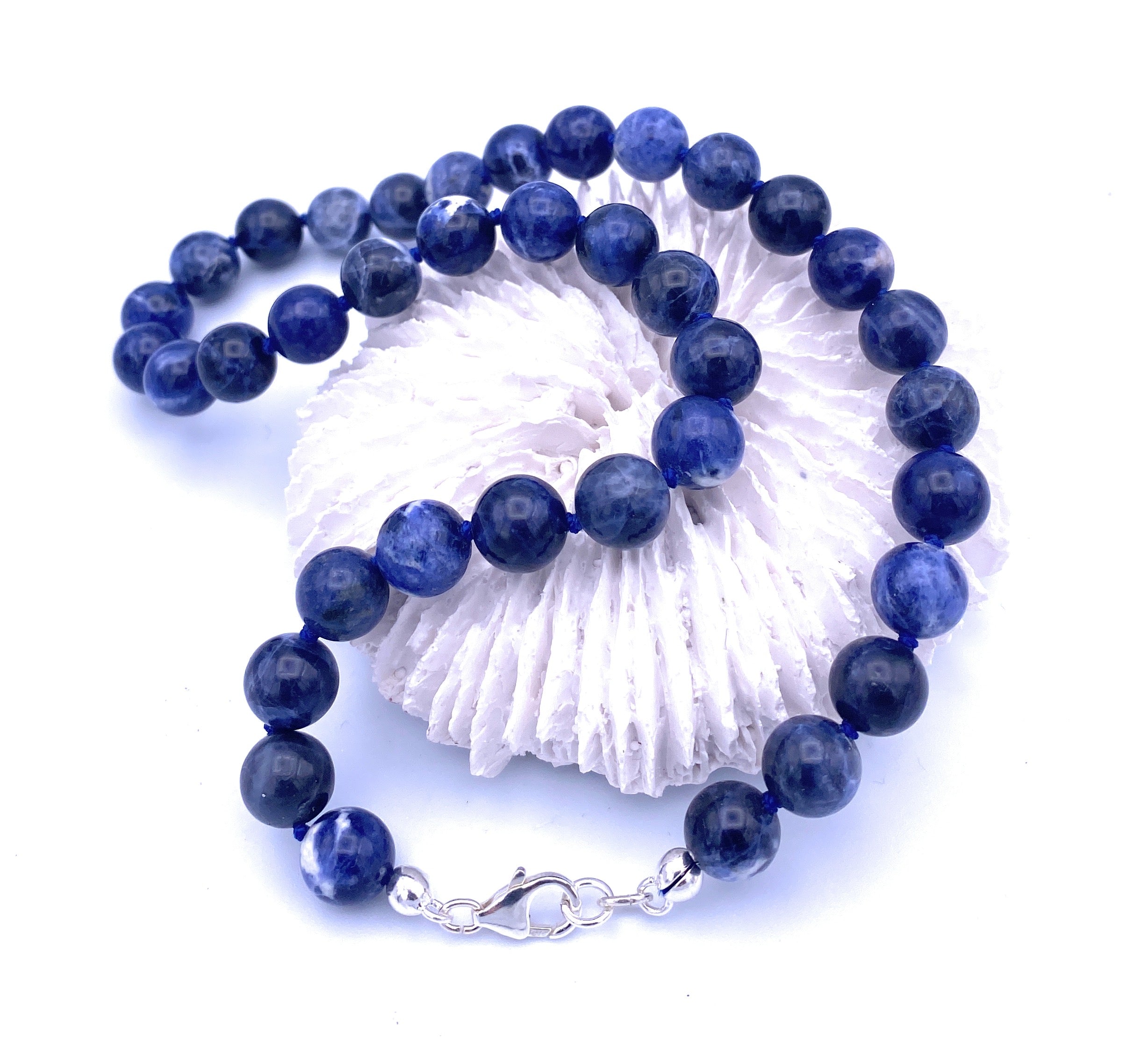 Sodalith Kugel-Halskette 10 mm