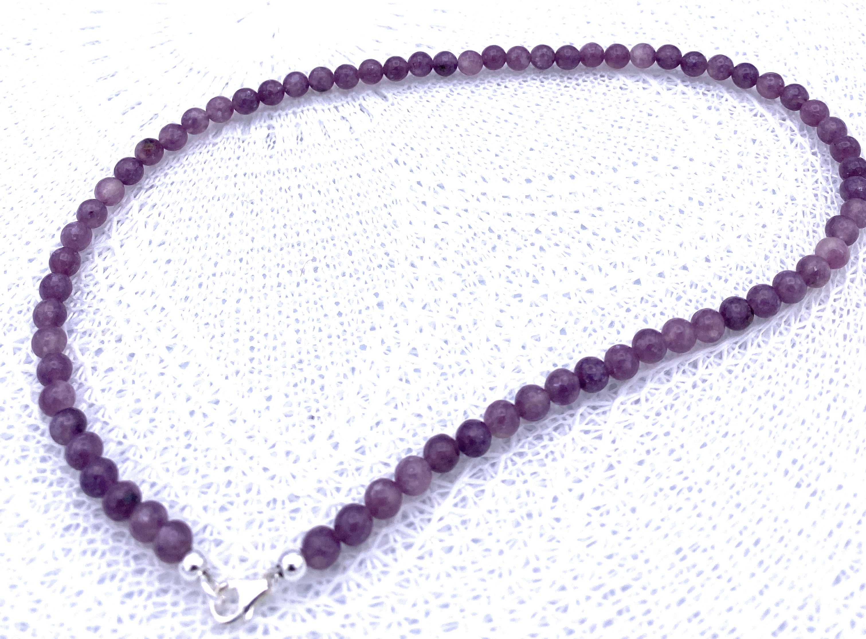 Feine Lepidolith Halskette