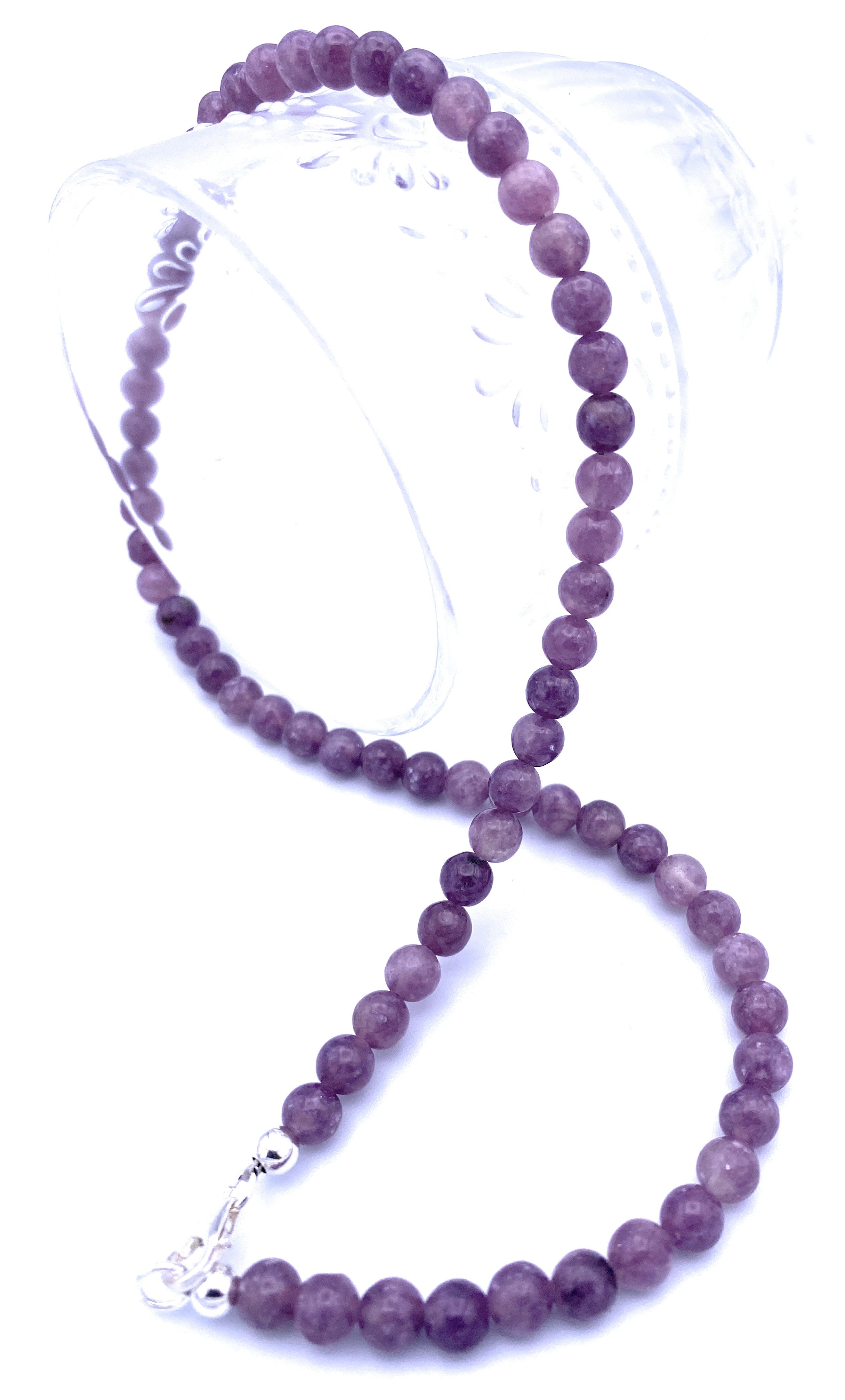 Feine Lepidolith Halskette