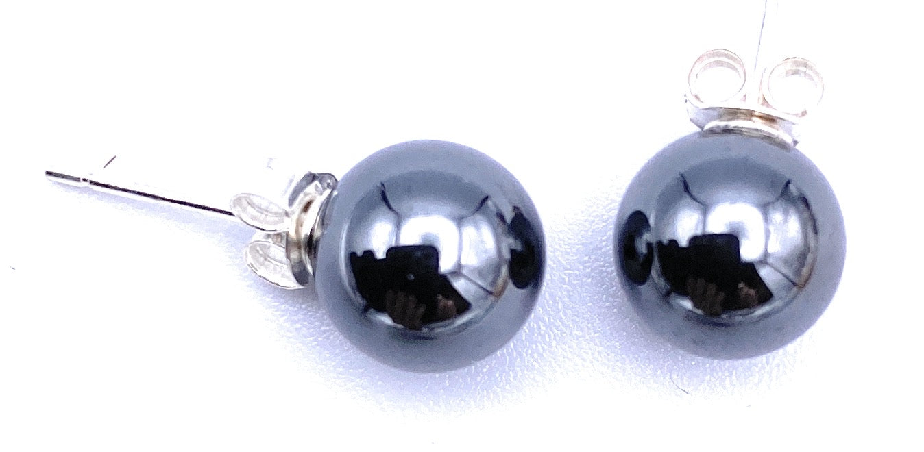 Hämatin Ohrstecker 8 mm